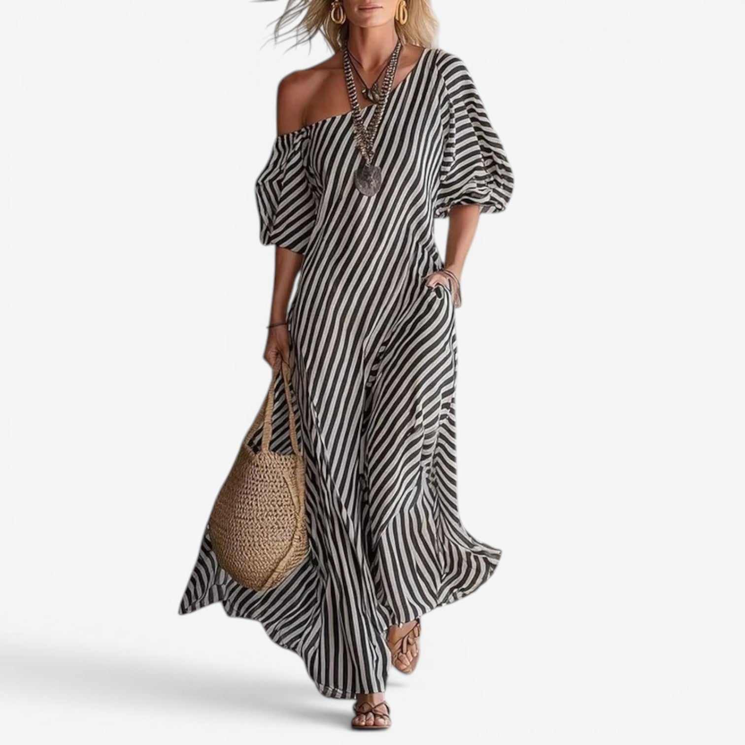 Izzy™ Off-shoulder maxikjole