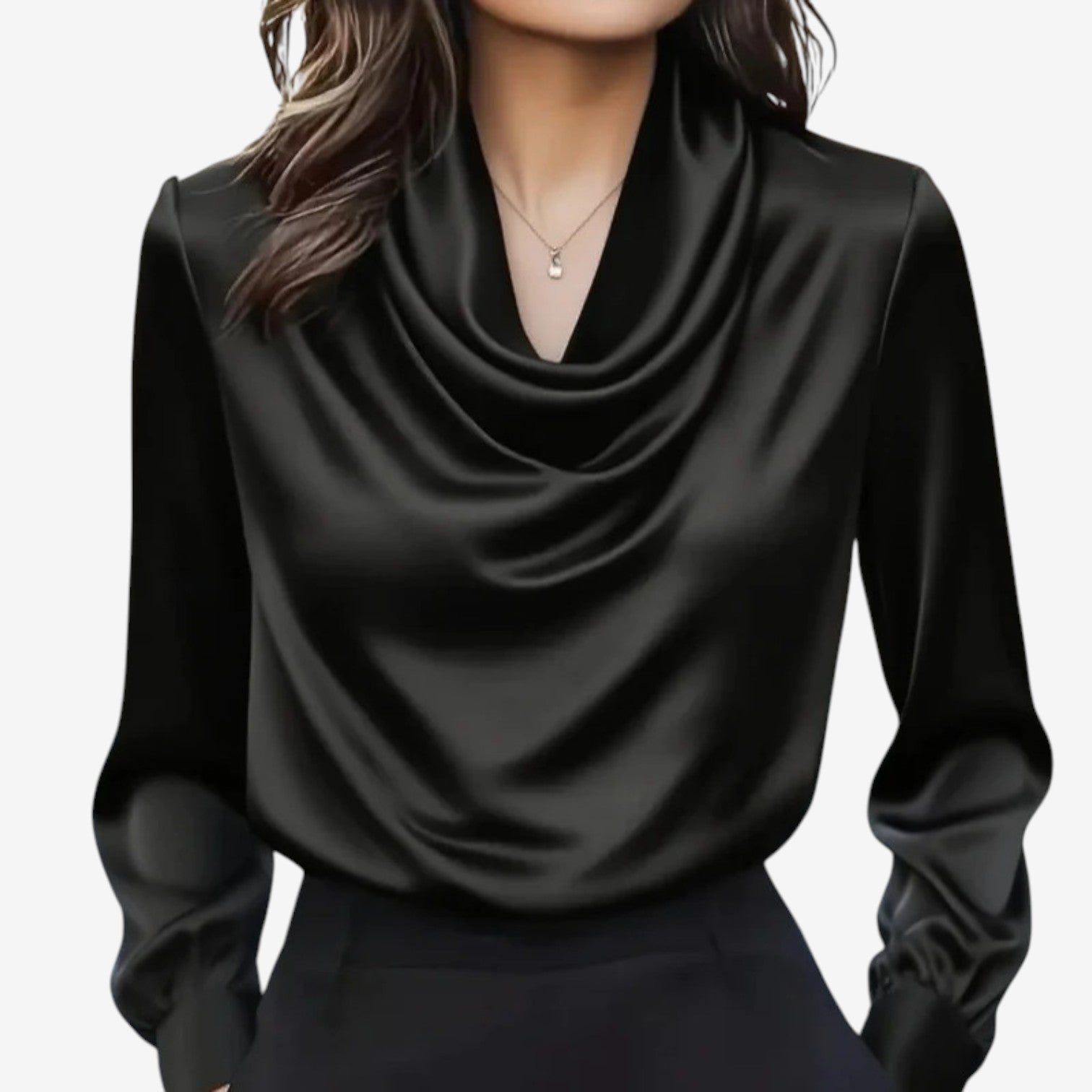 Katia™ Bluse med drapert krage