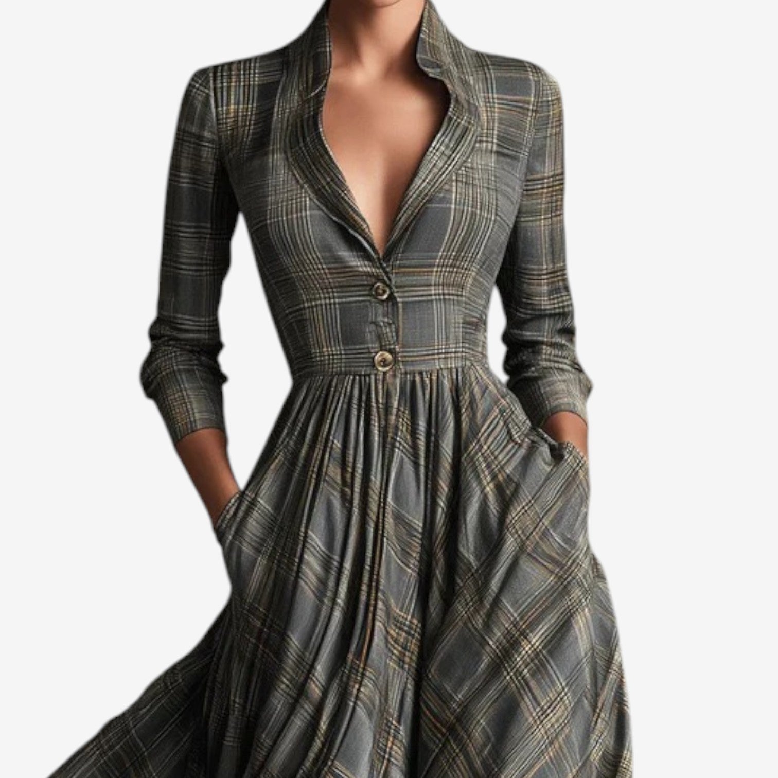 Laila™ Chic rutete kjole