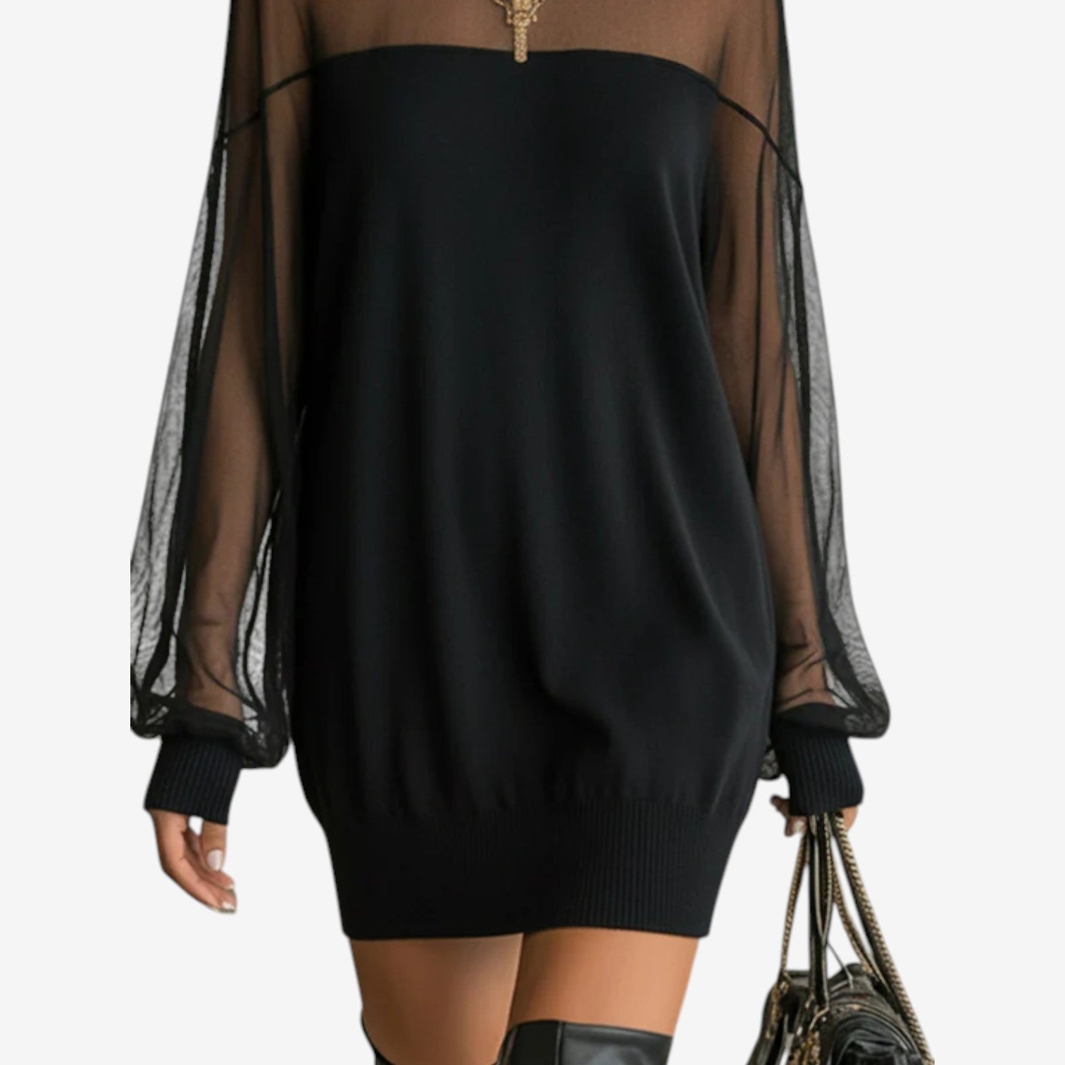 Antonella™ Transparent kort kjole