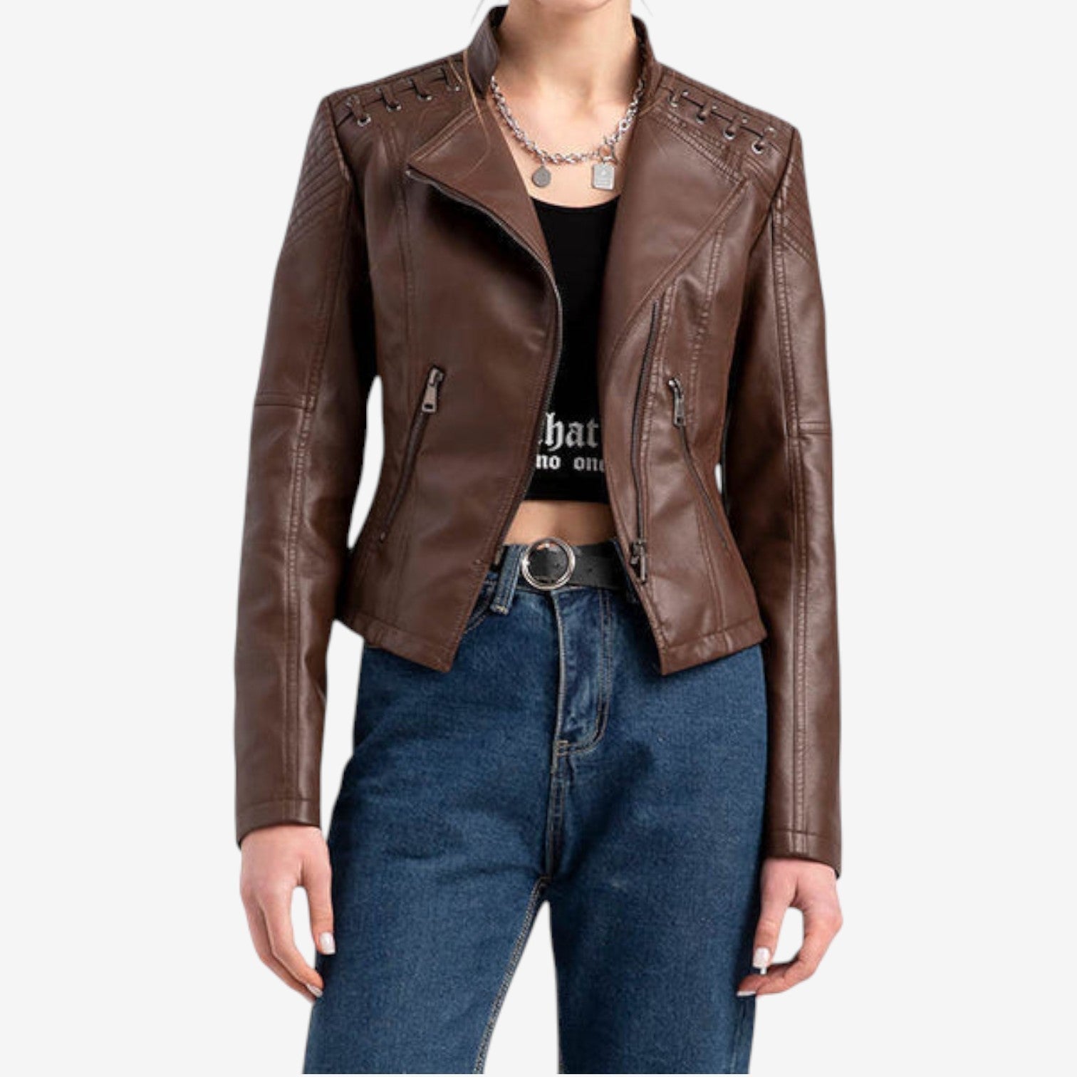Fleur™ Kort biker jakke