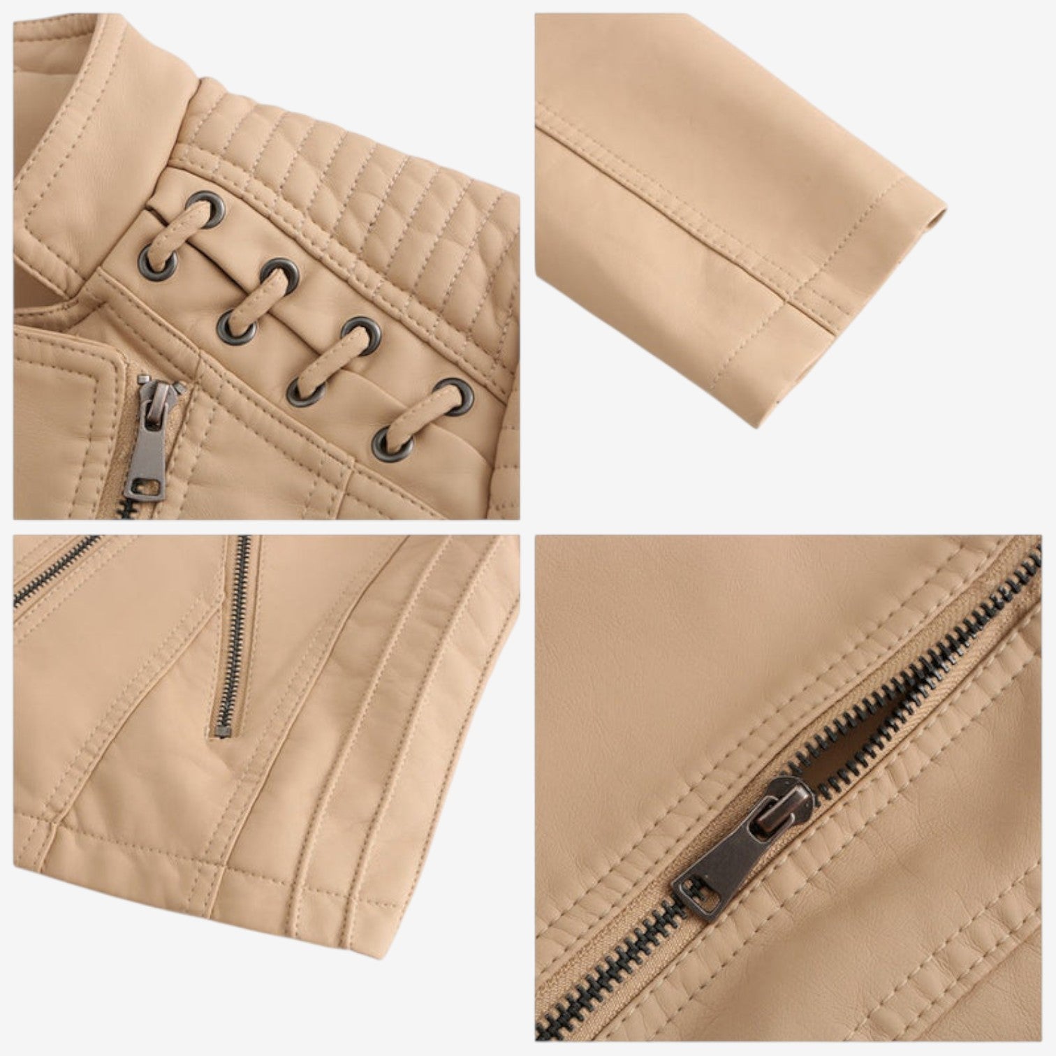 Fleur™ Kort biker jakke