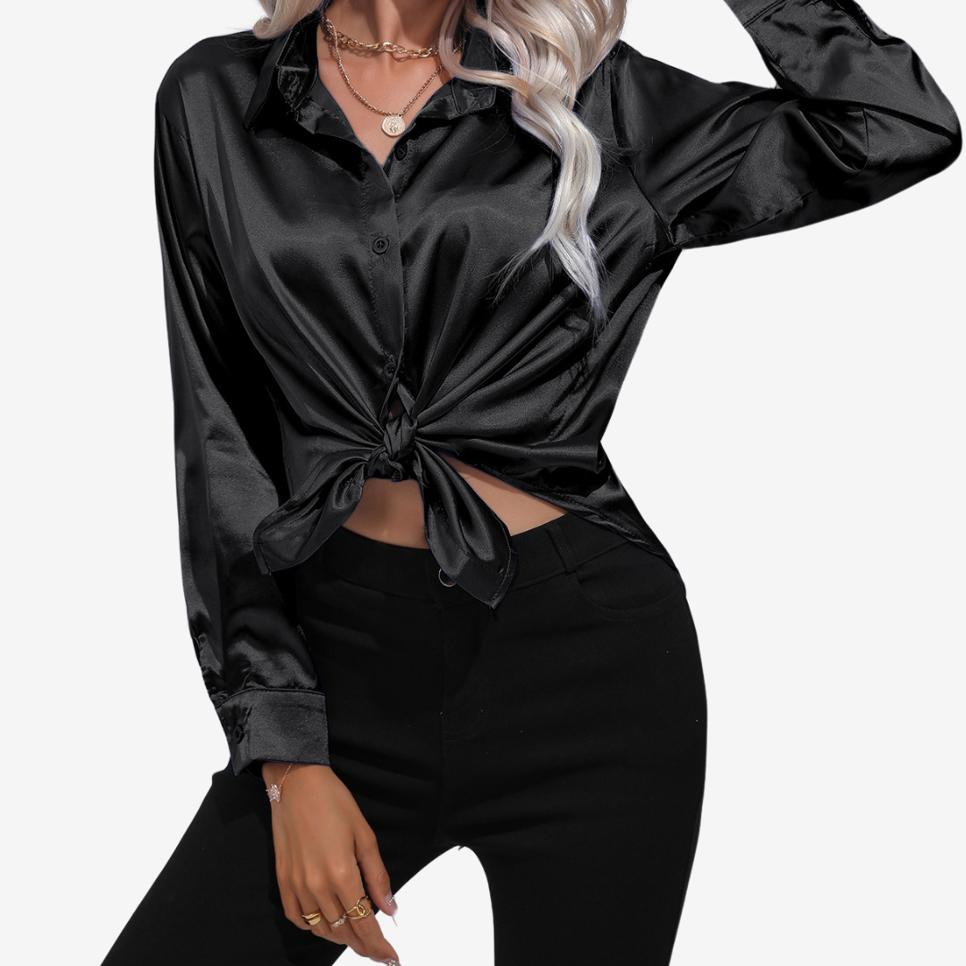 Alvira™ Elegant silk skjorte