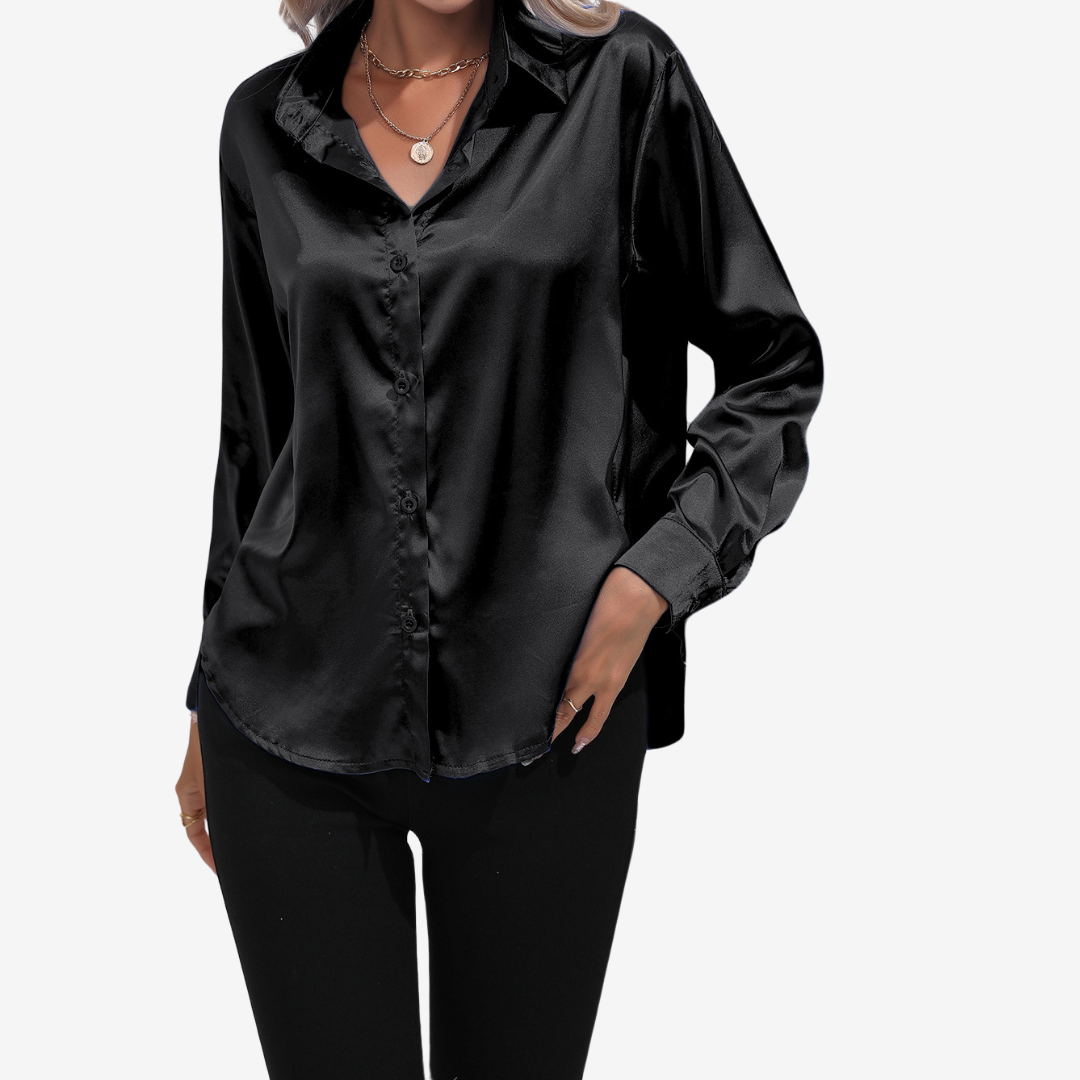 Alvira™ Elegant silk skjorte