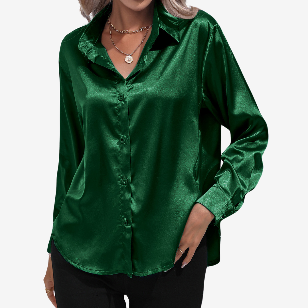 Alvira™ Elegant silk skjorte