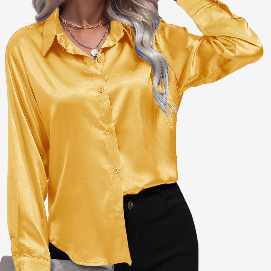 Alvira™ Elegant silk skjorte