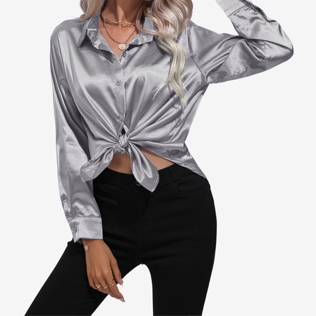 Alvira™ Elegant silk skjorte