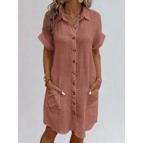 SOFY V-Neck Linen Dress™