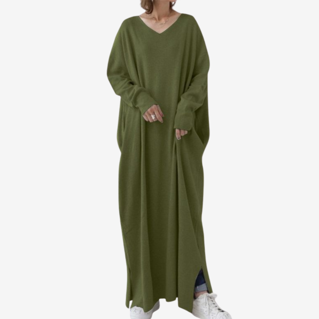 René™ V-hals maxi genser