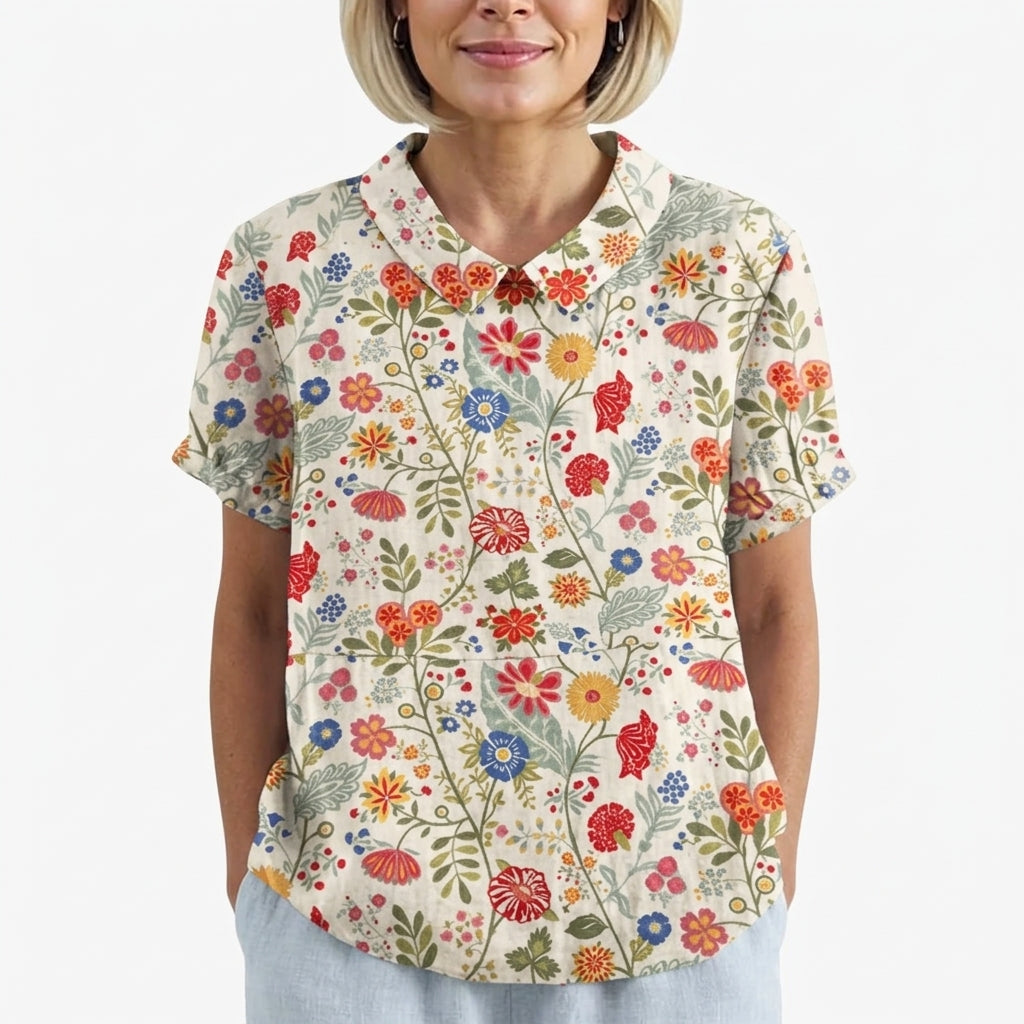 Amélie™ Vintage linbluse