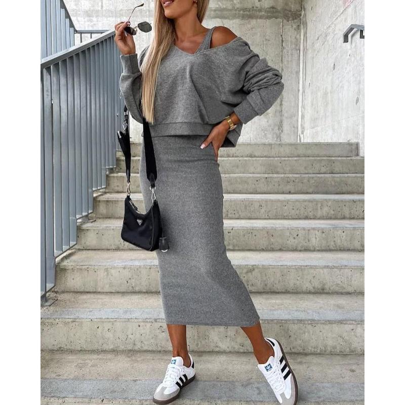 SOFY V-Neck Vest & Skirt Set™