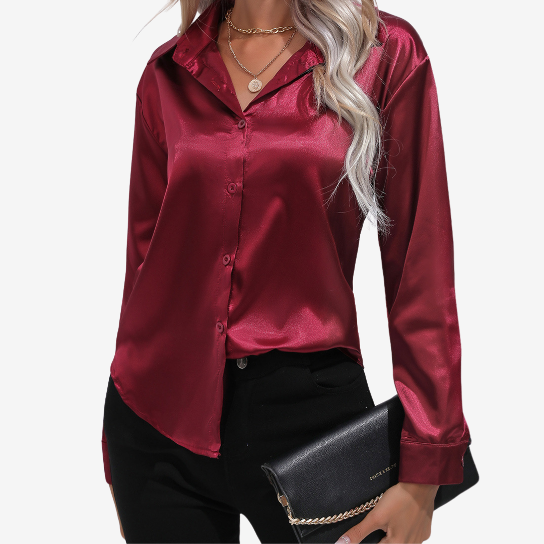 Alvira™ Elegant silk skjorte