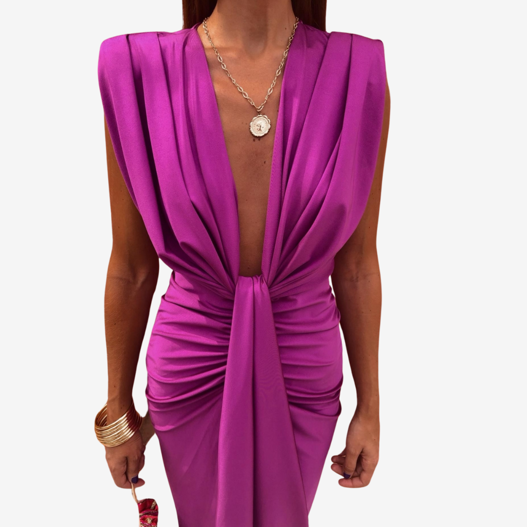 Assia™ Drapert midikjole