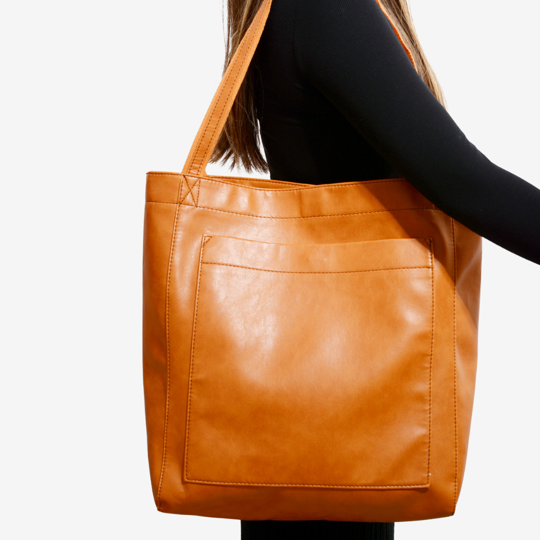 Evelyne™ Vintage skinn toteveske veske