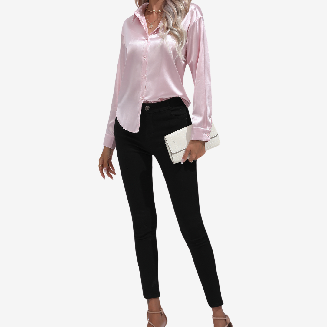 Alvira™ Elegant silk skjorte