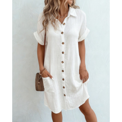 SOFY V-Neck Linen Dress™