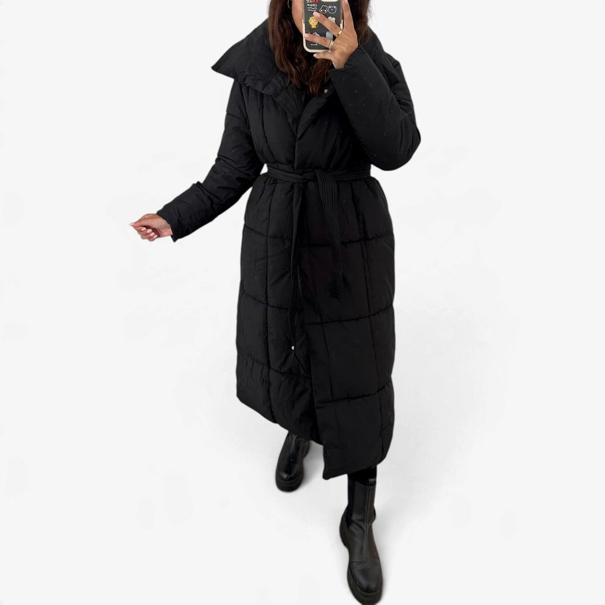 Giovanna™ Vaddert Longline-kåpe med belte