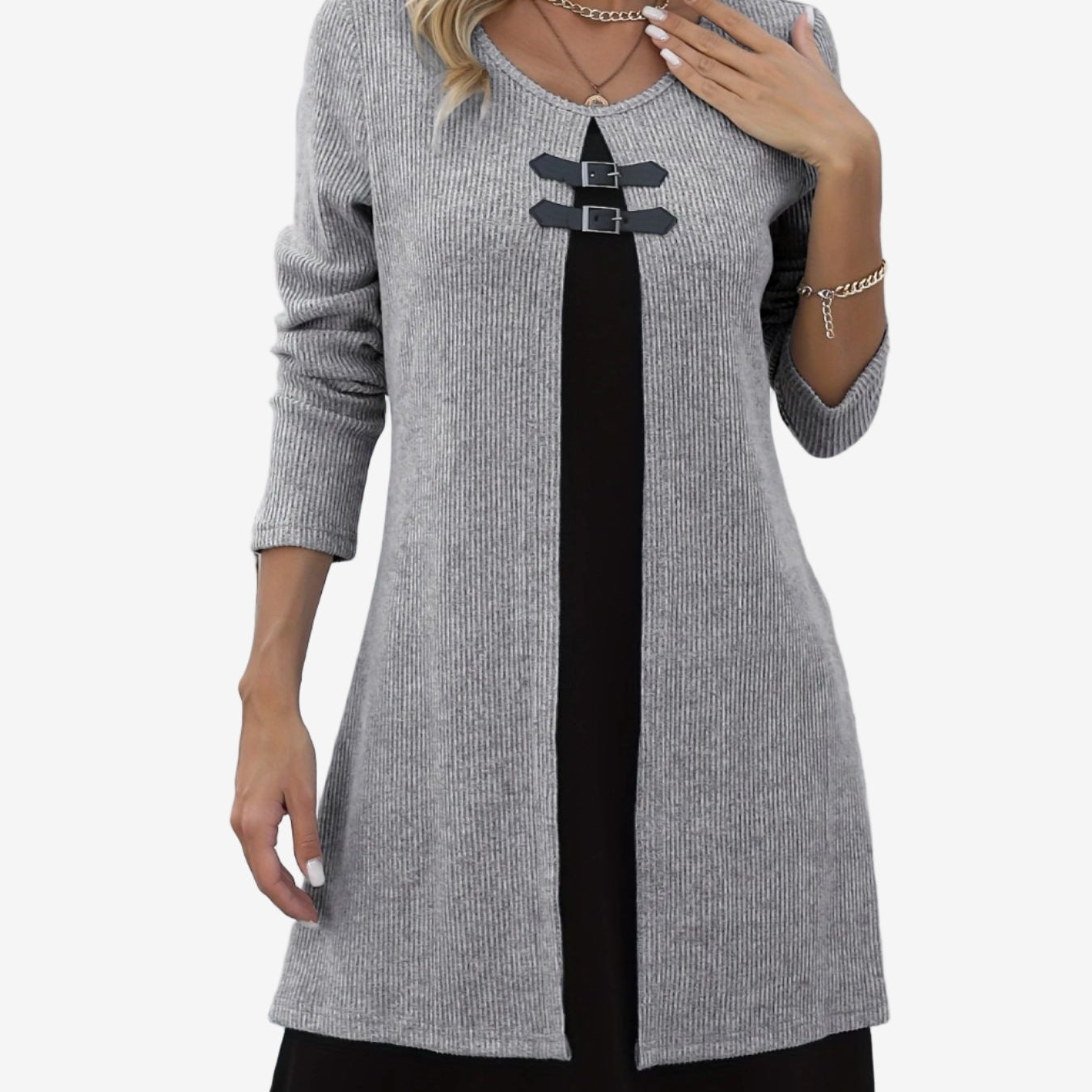 Elora™ Chic genserkjole med contrast