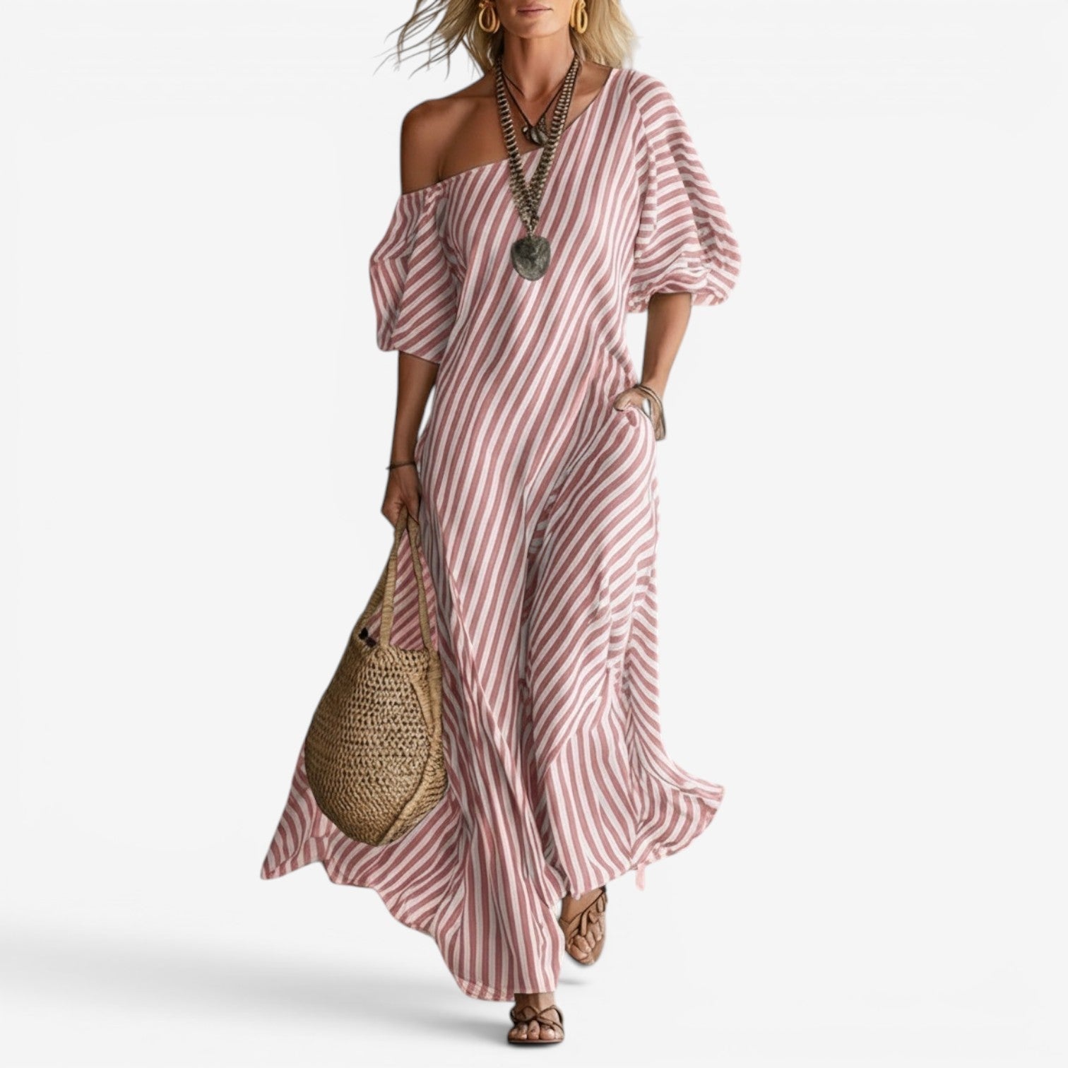 Izzy™ Off-shoulder maxikjole