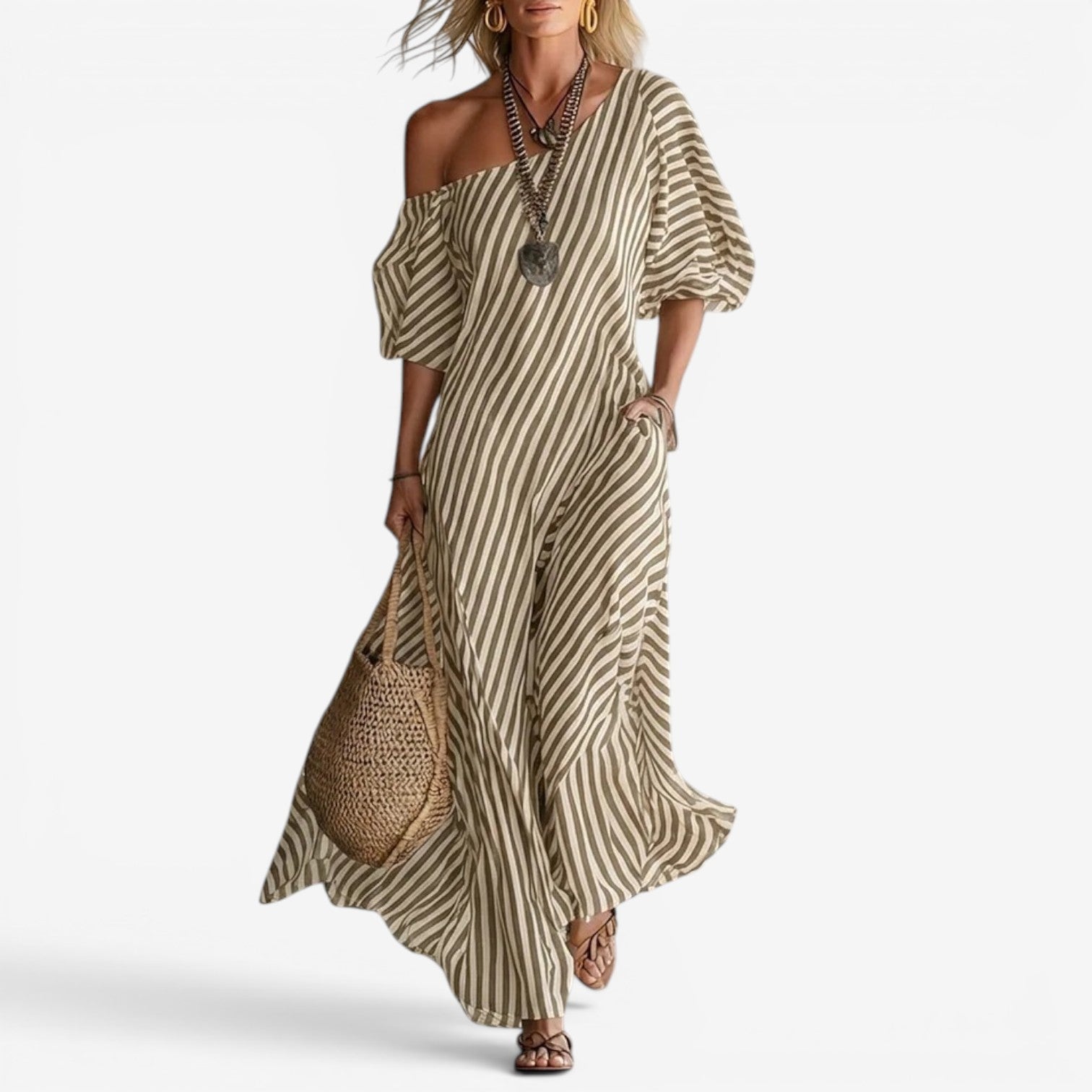 Izzy™ Off-shoulder maxikjole