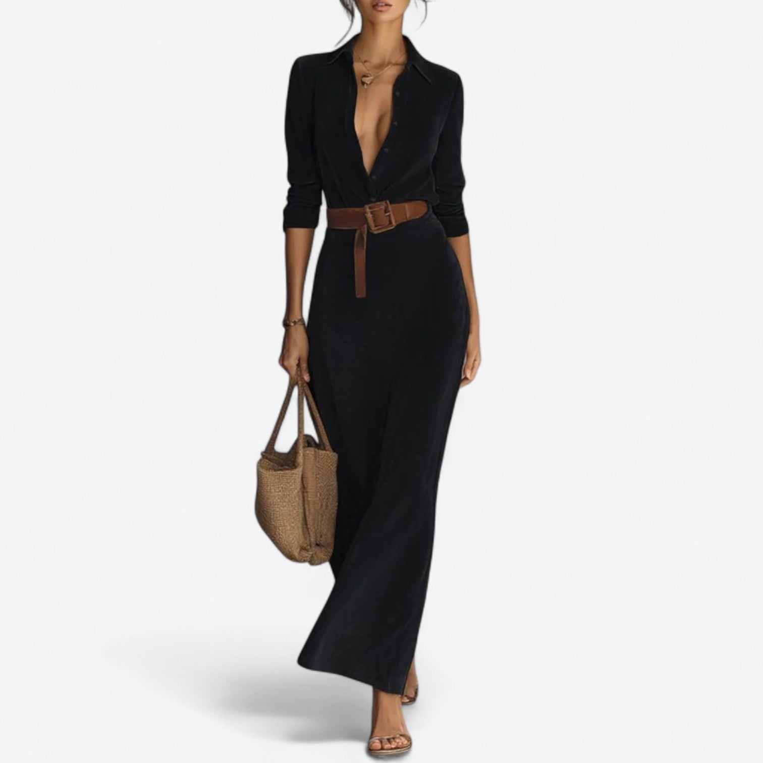 Emmanuella™ Minimalistisk maxikjole