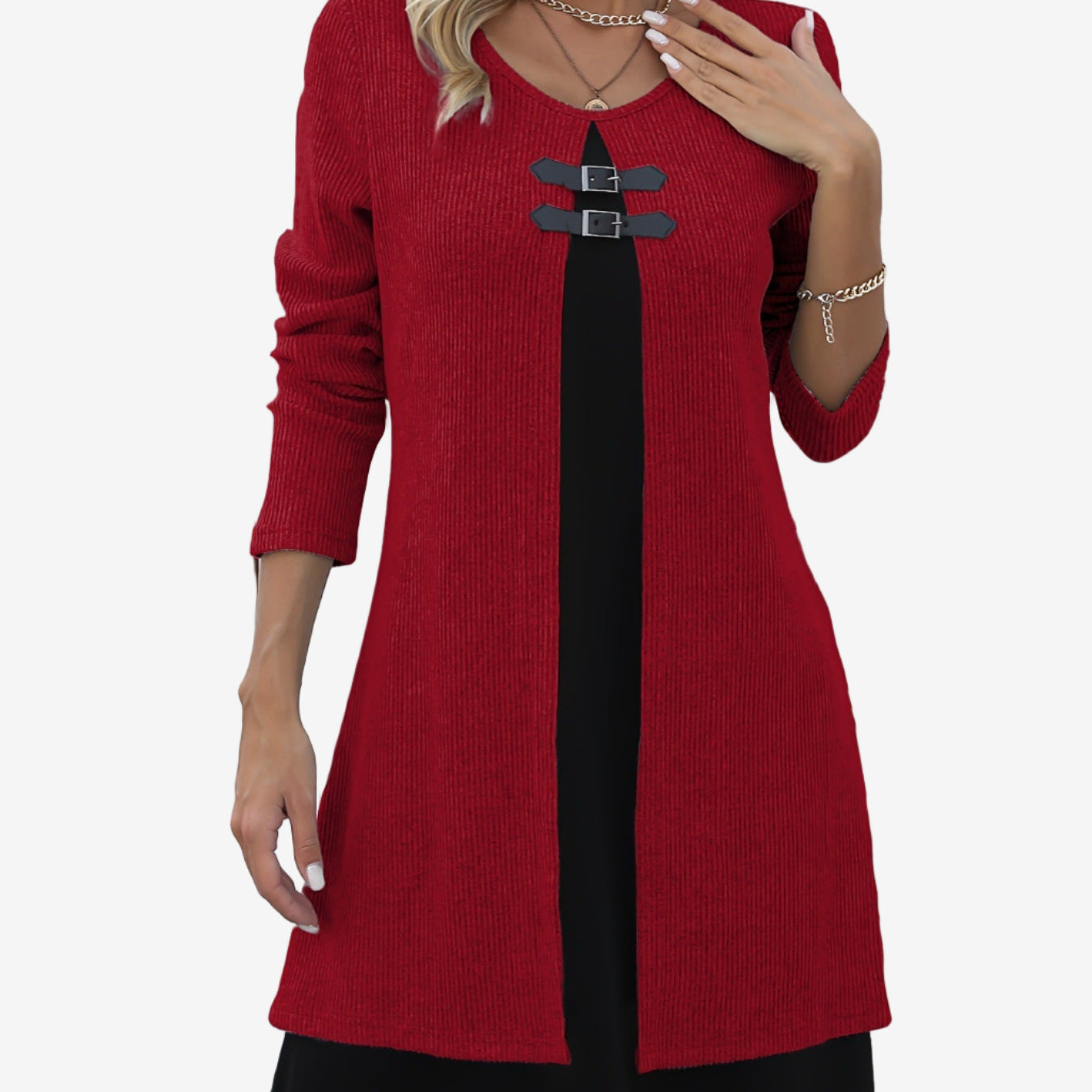 Elora™ Chic genserkjole med contrast