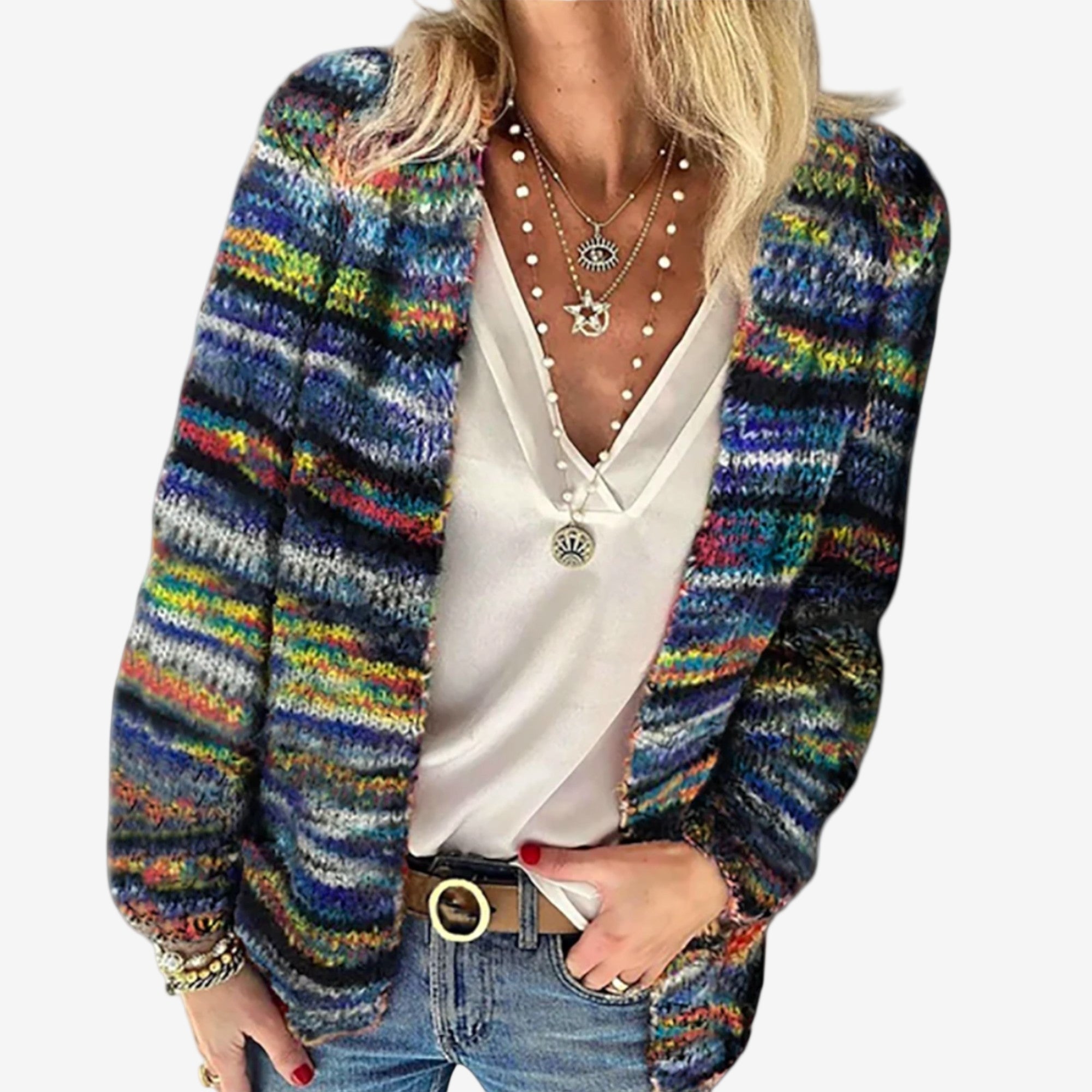 Birgitte™ Flerfarget cardigan