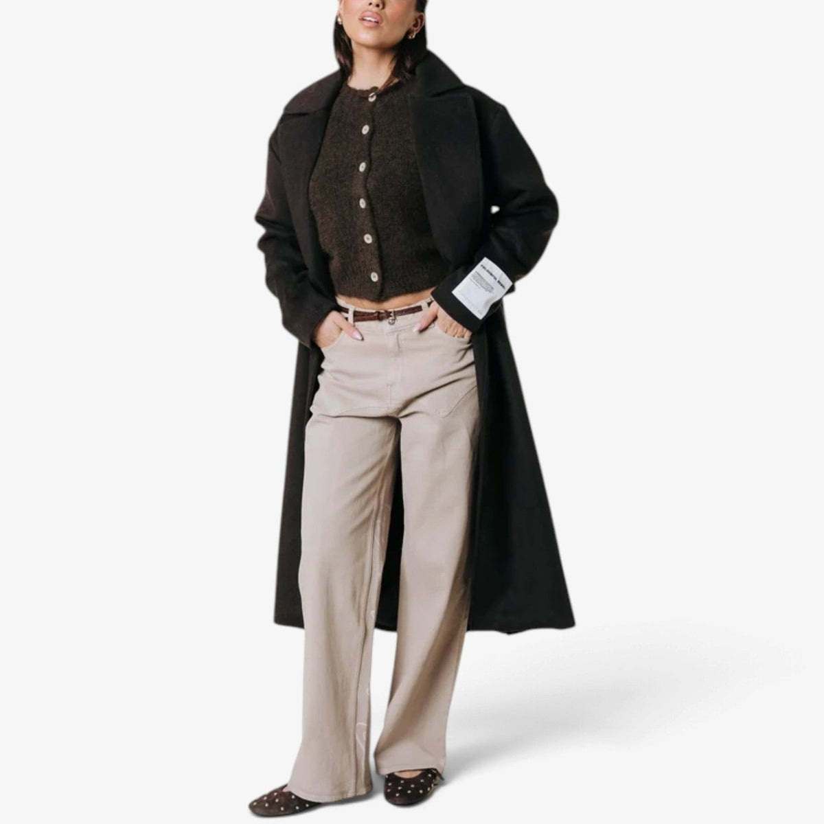 Mireille™ Kort Cardigan med Knapper foran