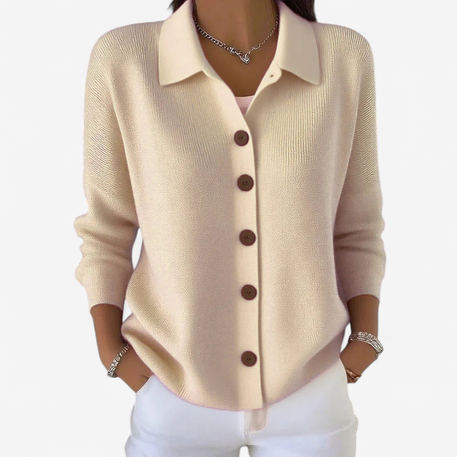 Adrienne™ Elegant jakke med knapper