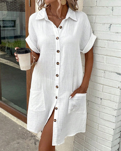 SOFY V-Neck Linen Dress™