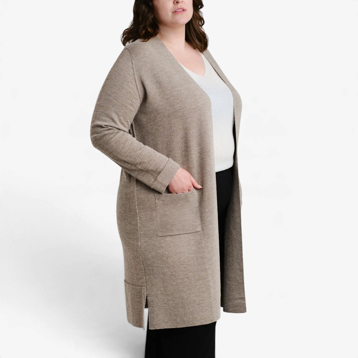 Liliane™ Langkardigan med åpen front