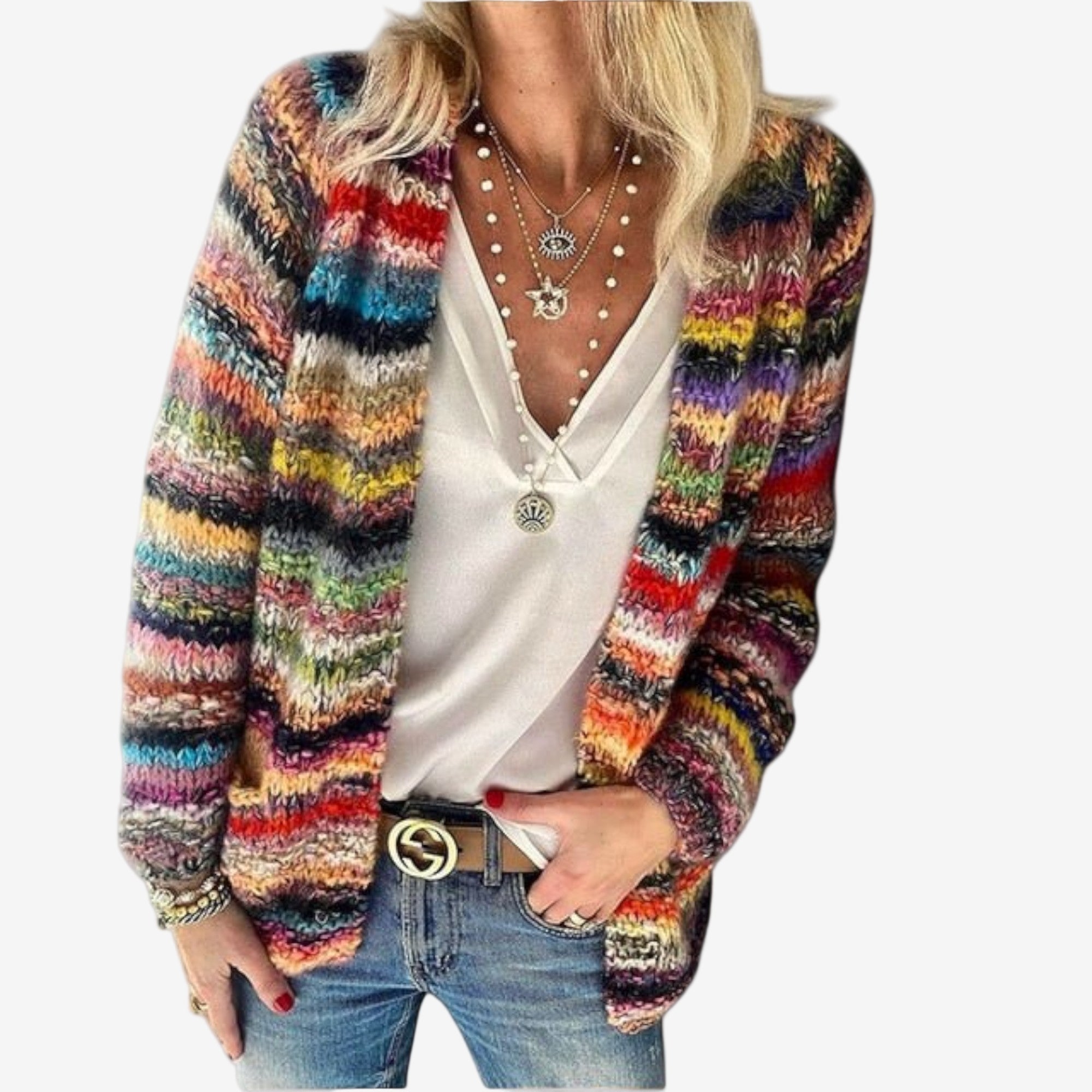 Birgitte™ Flerfarget cardigan