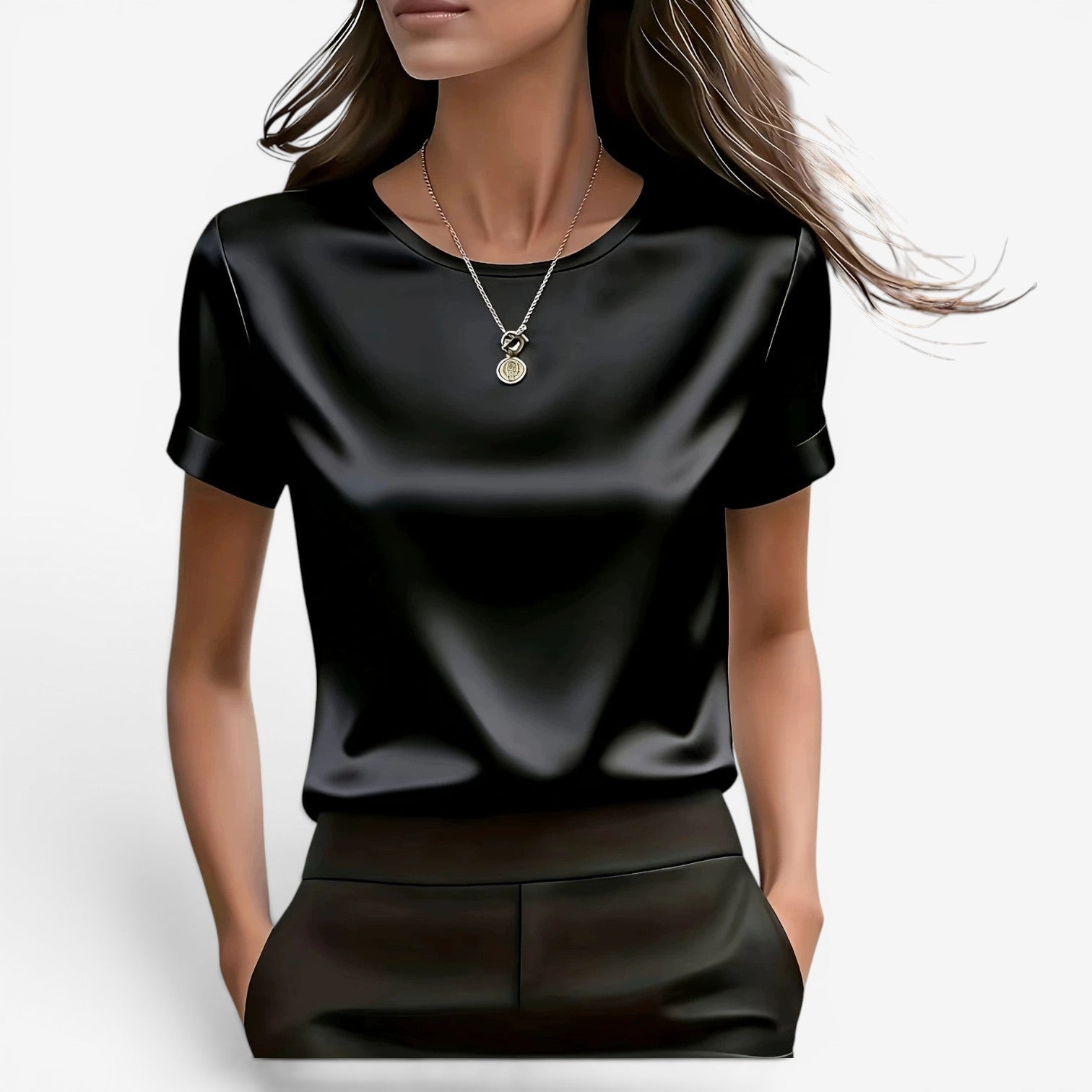 Adina™ Elegant t-skjorte i sateng