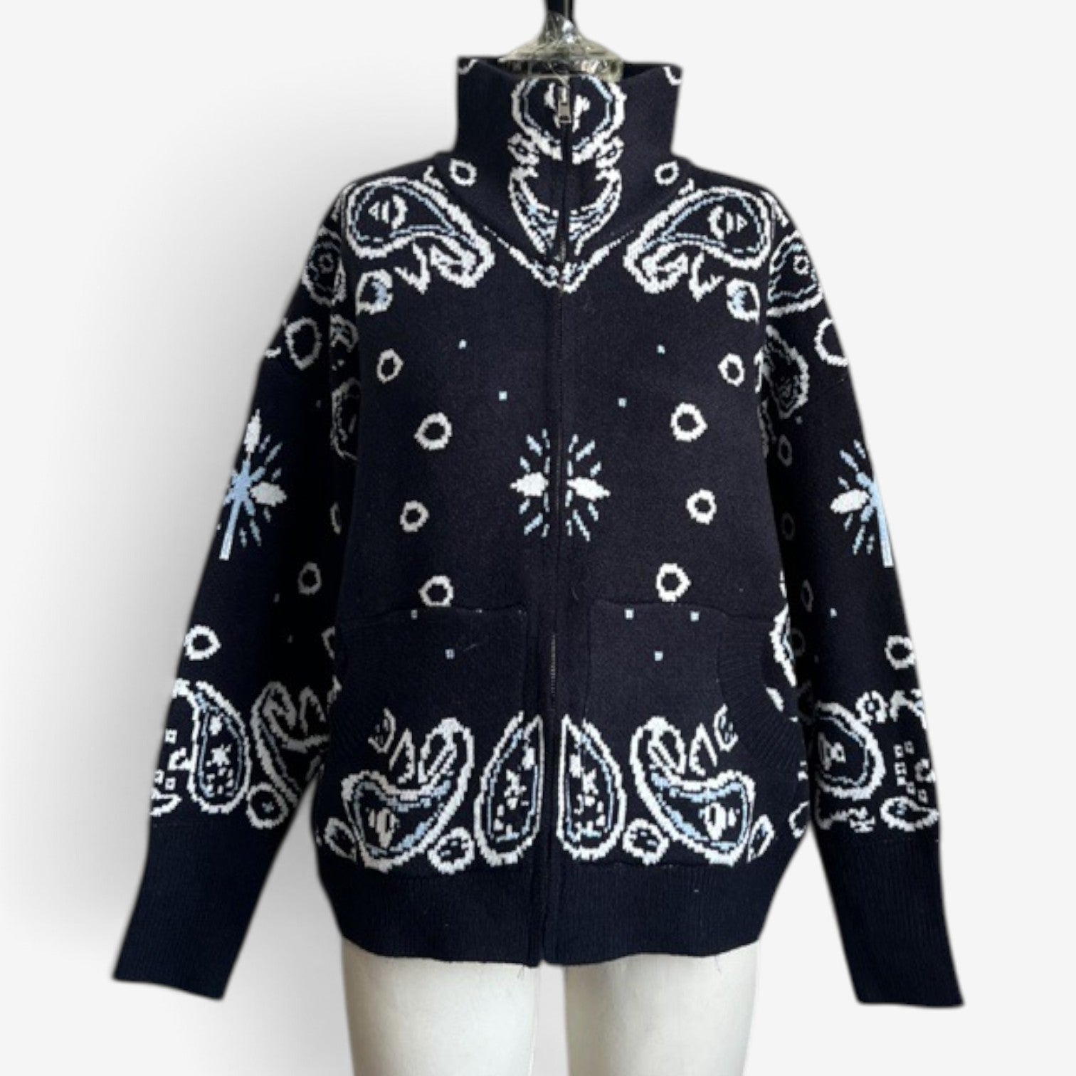 Nerissa™ Bandana strikkecardigan