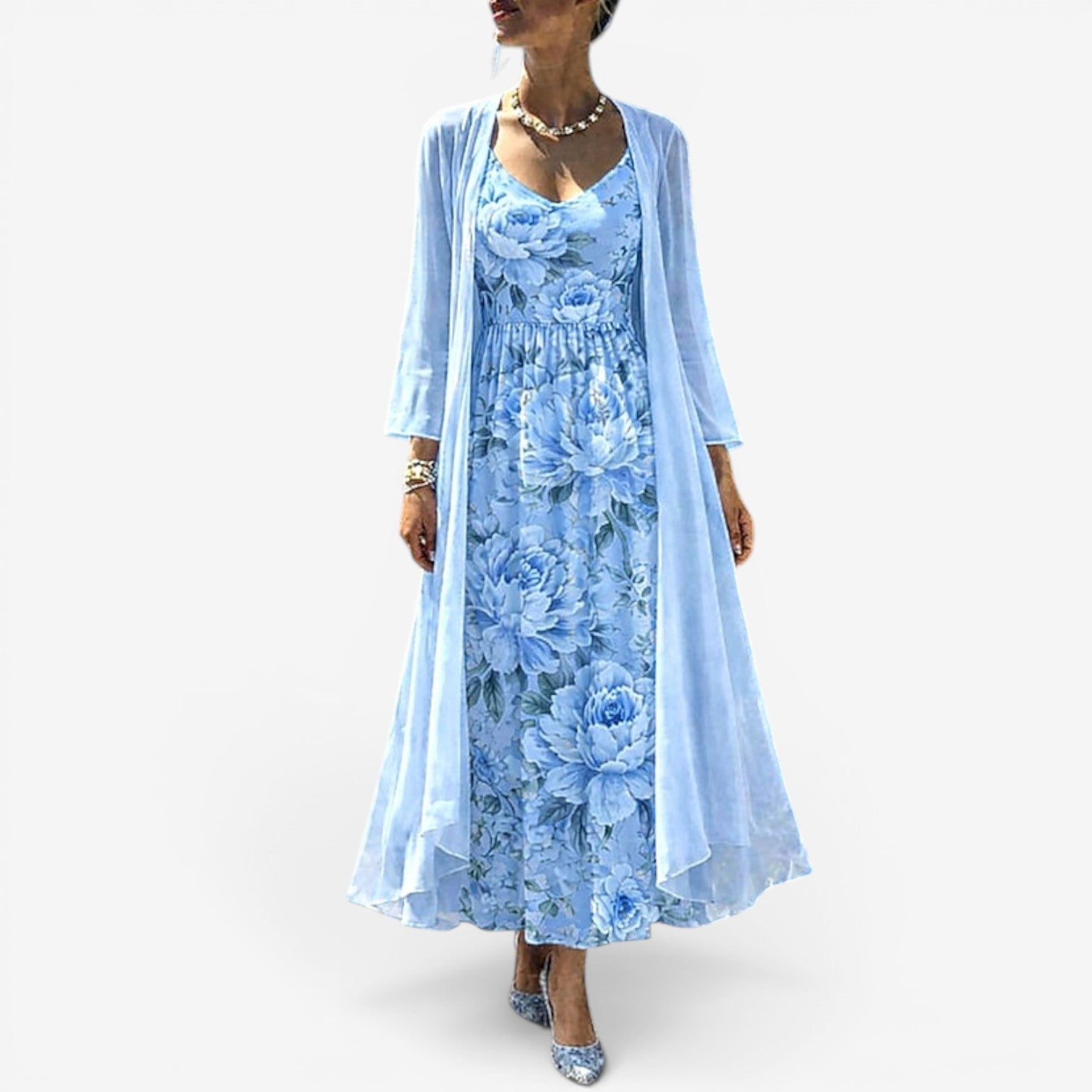 Oceana™ Lang blomsterkjole