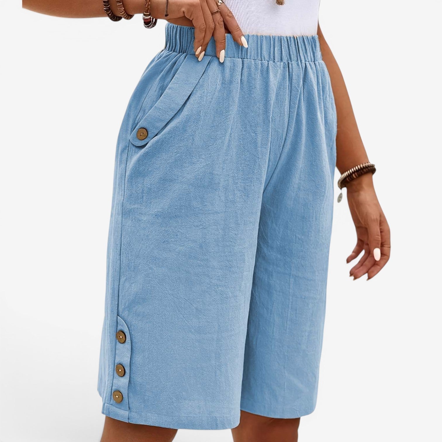 Gianne™ Capri-shorts i lin
