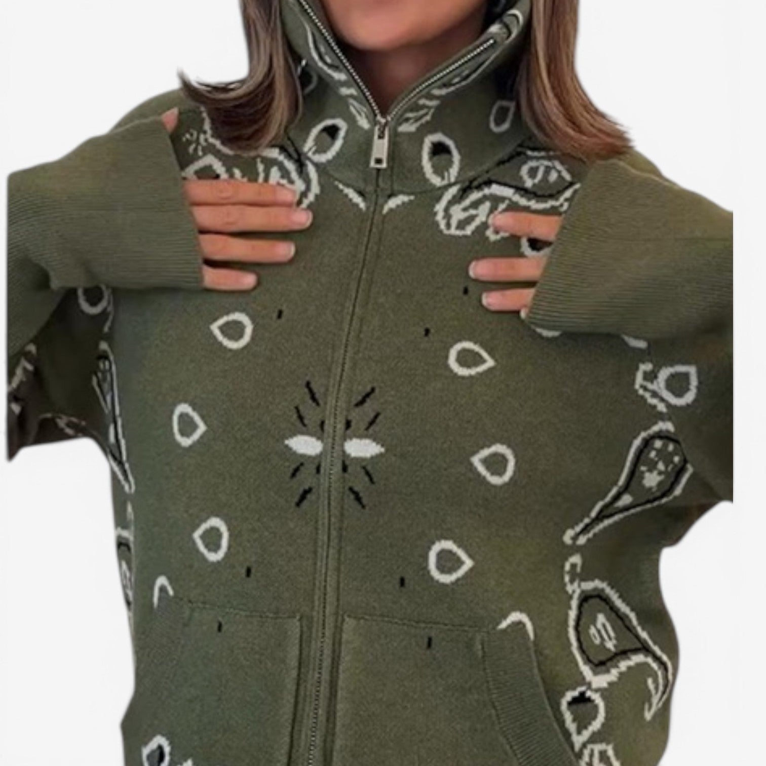 Nerissa™ Bandanastrikket cardigan