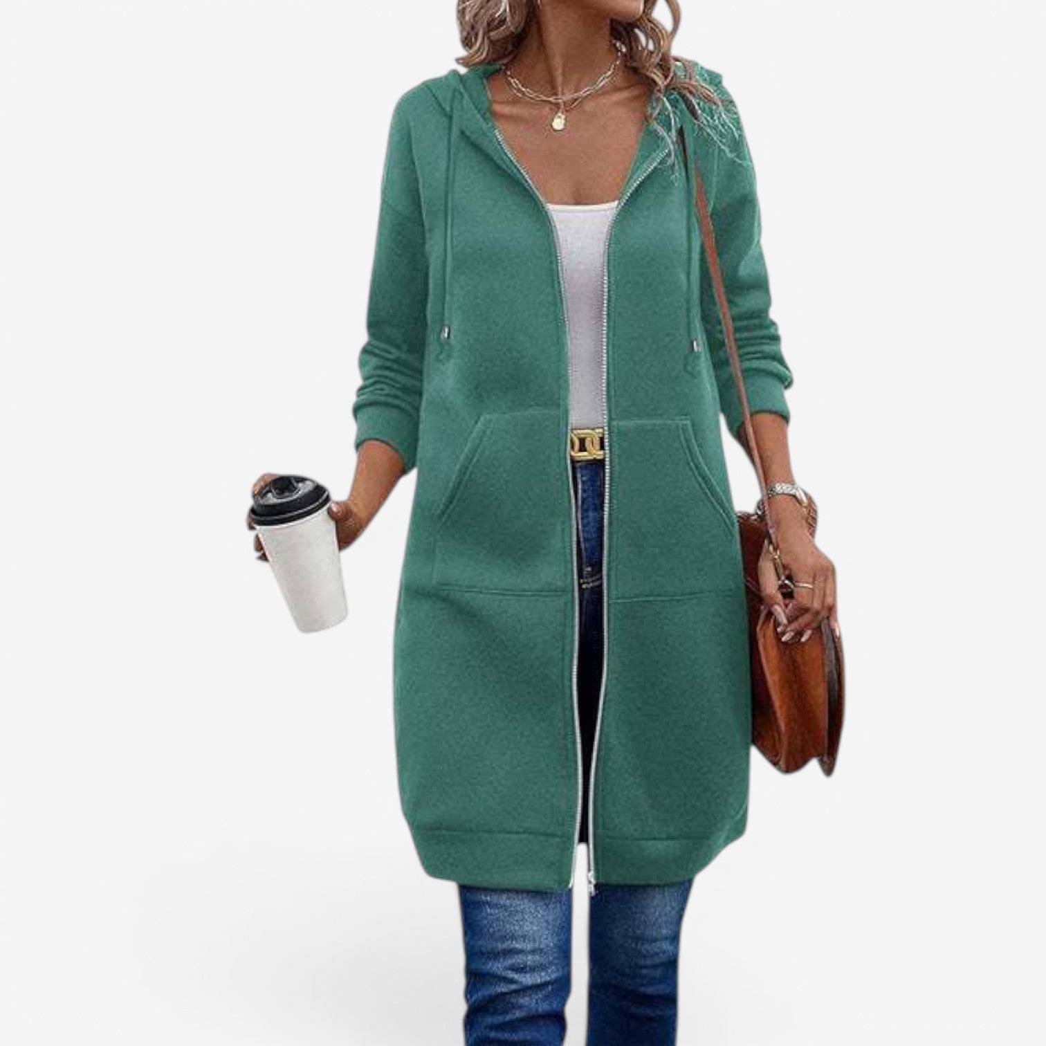 Carah™ Lang cardigan-genser