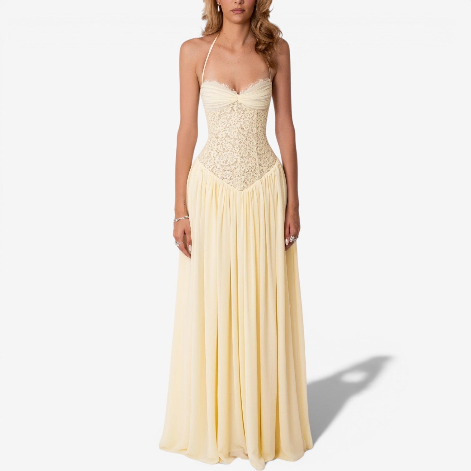 Audriana™ Lang chiffonkjole