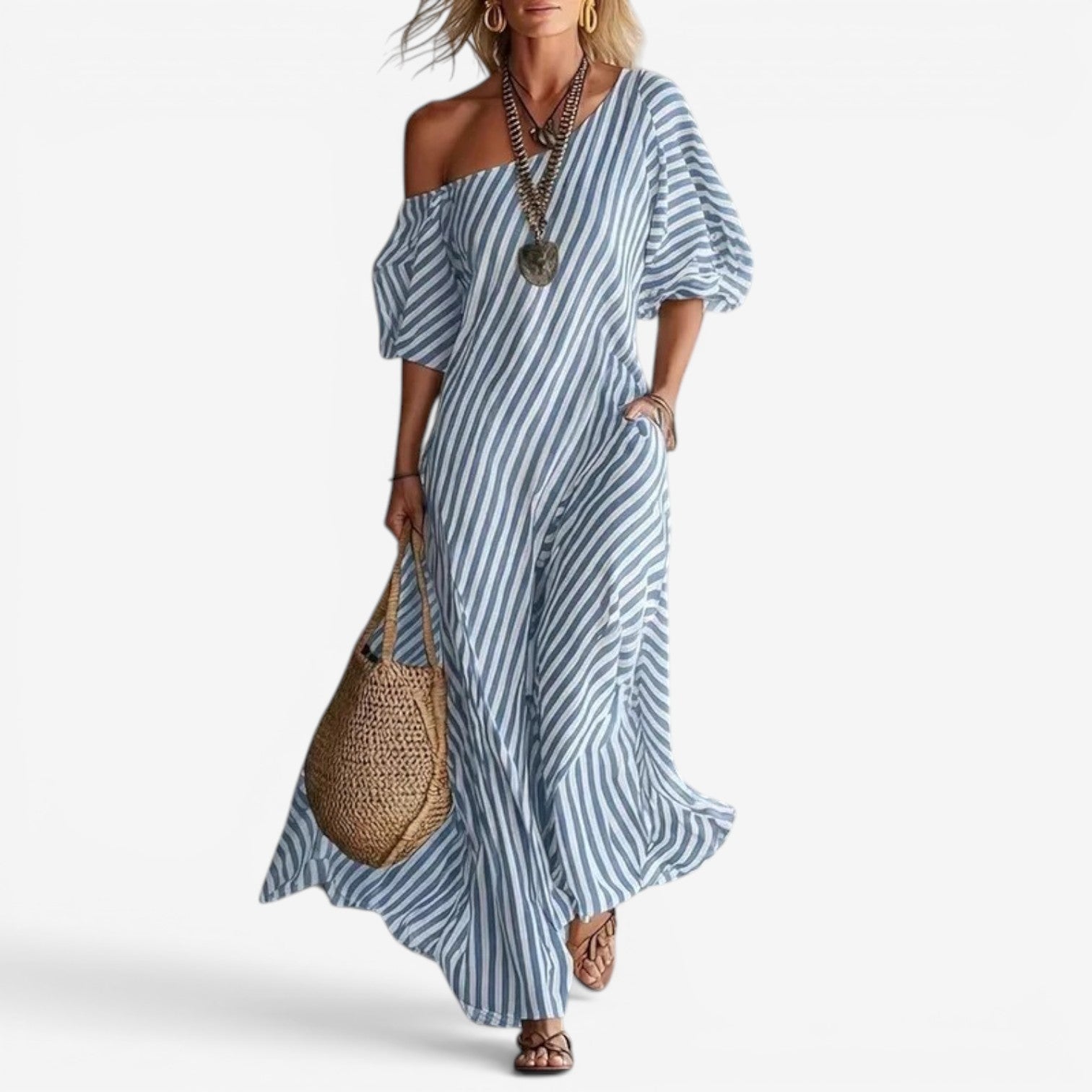 Izzy™ Off-shoulder maxikjole