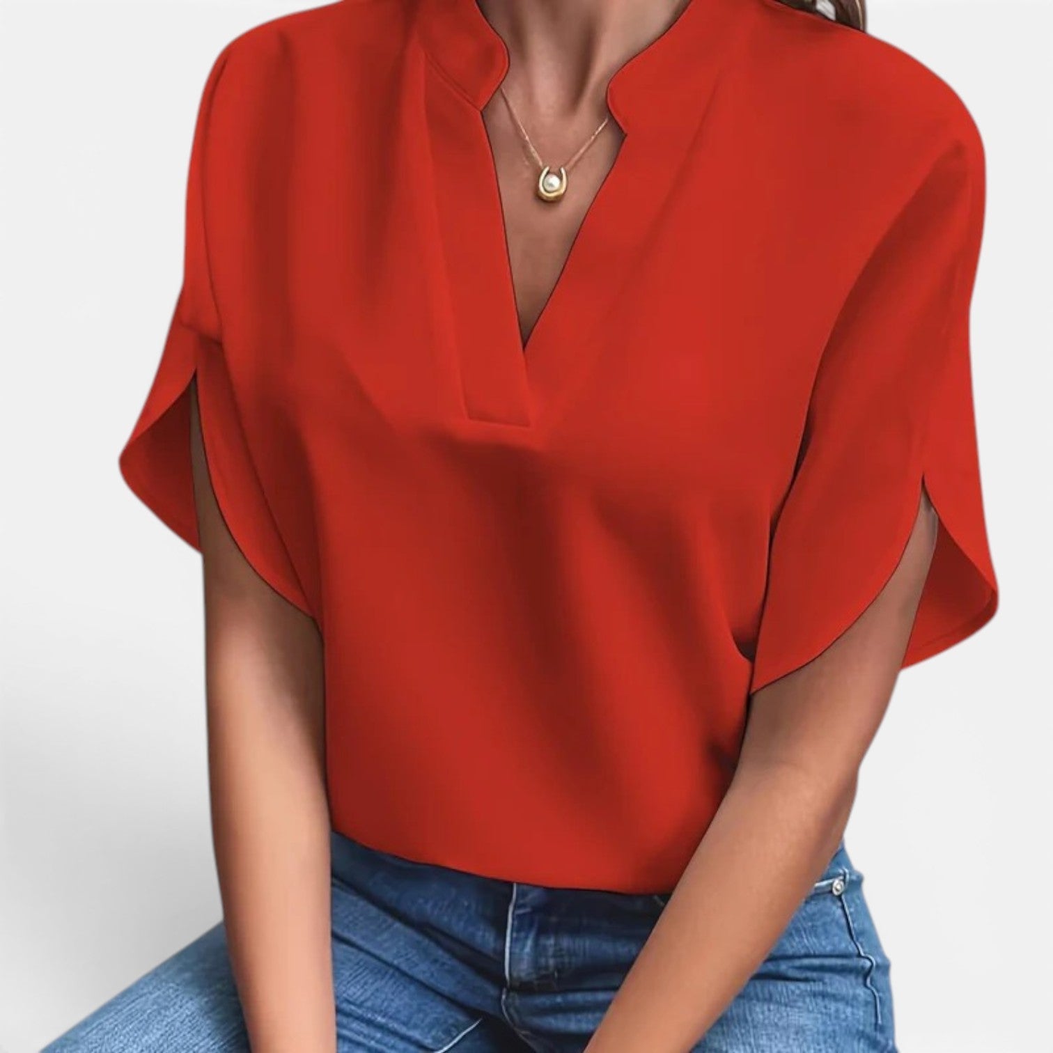 Jewel™ Bluse med v-hals