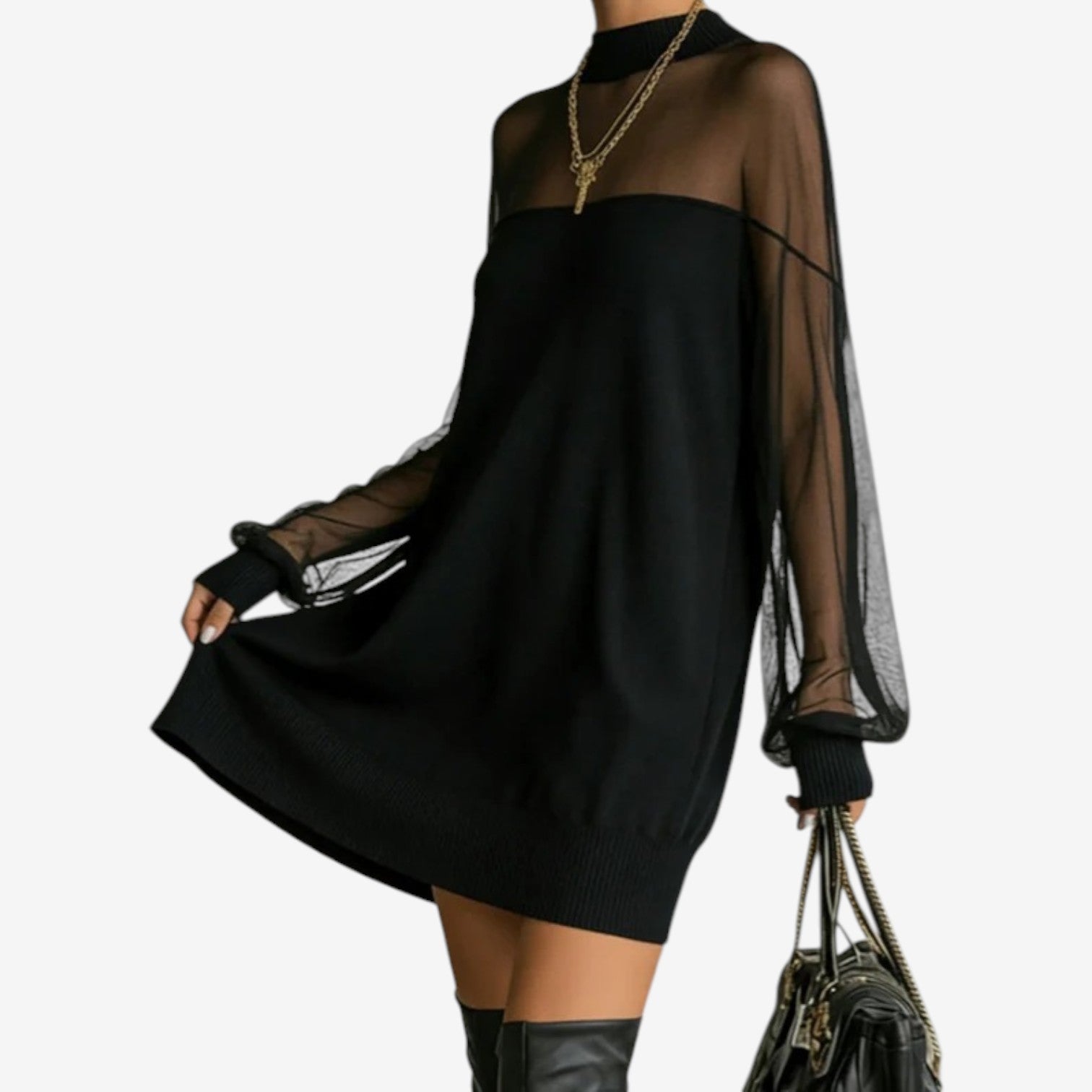 Antonella™ Transparent kort kjole