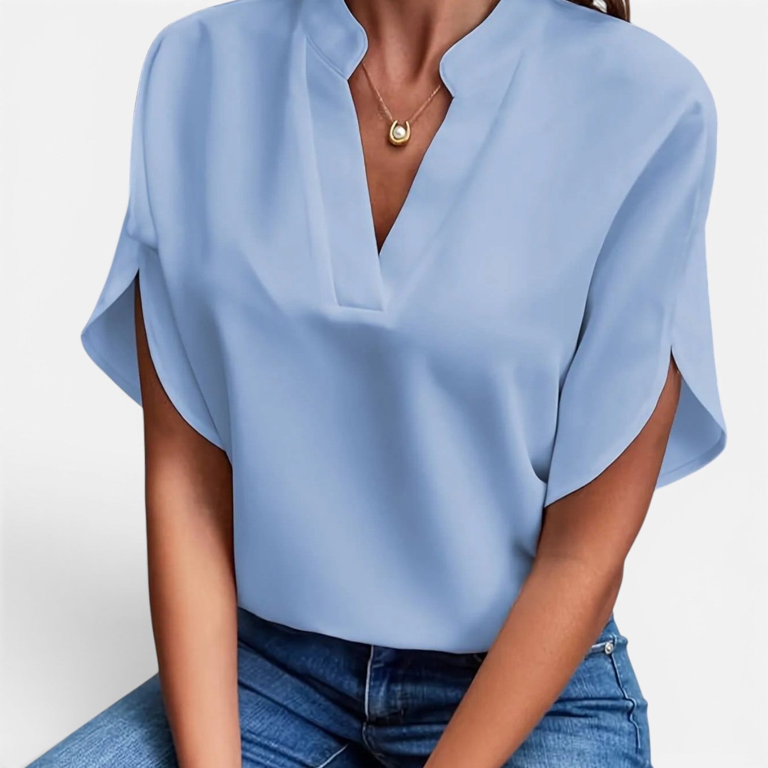 Jewel™ Bluse med v-hals