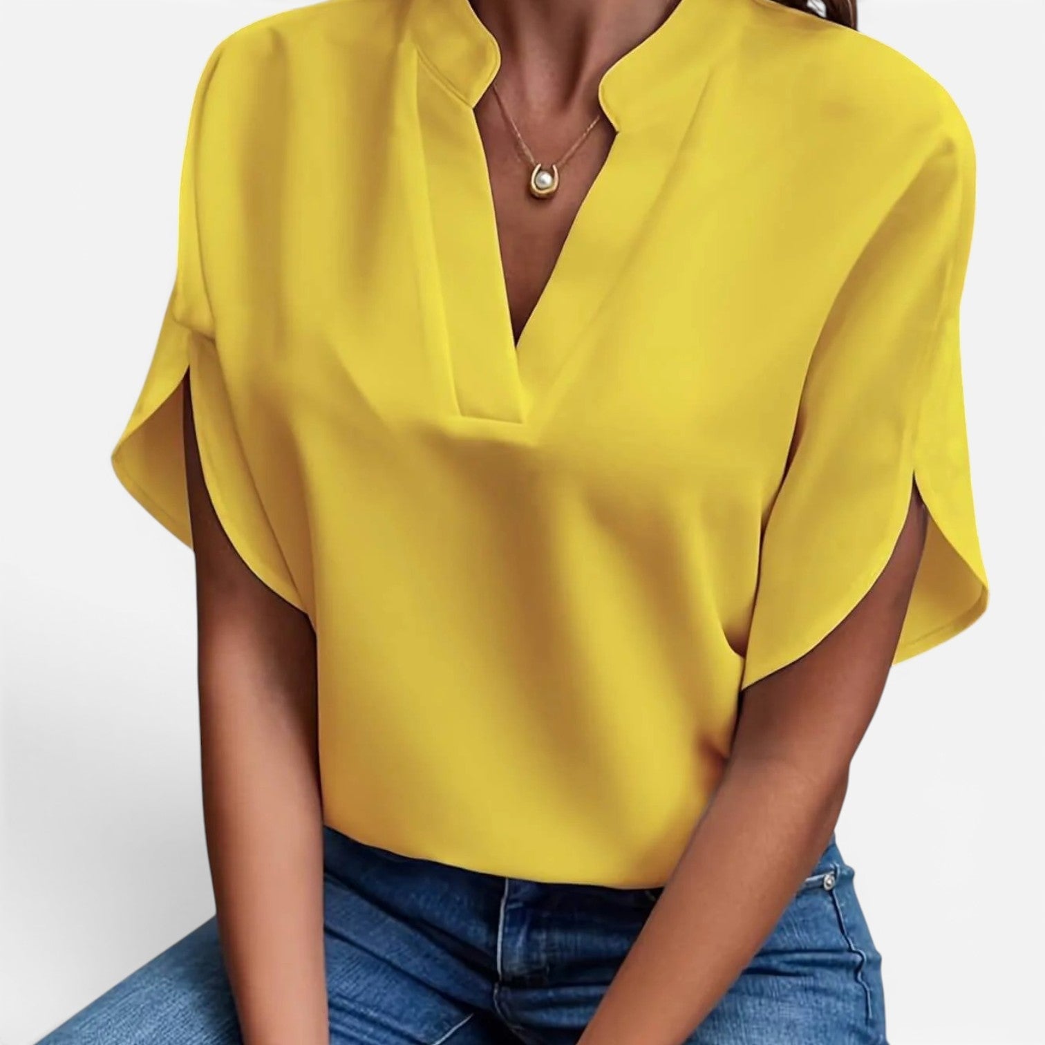 Jewel™ Bluse med v-hals