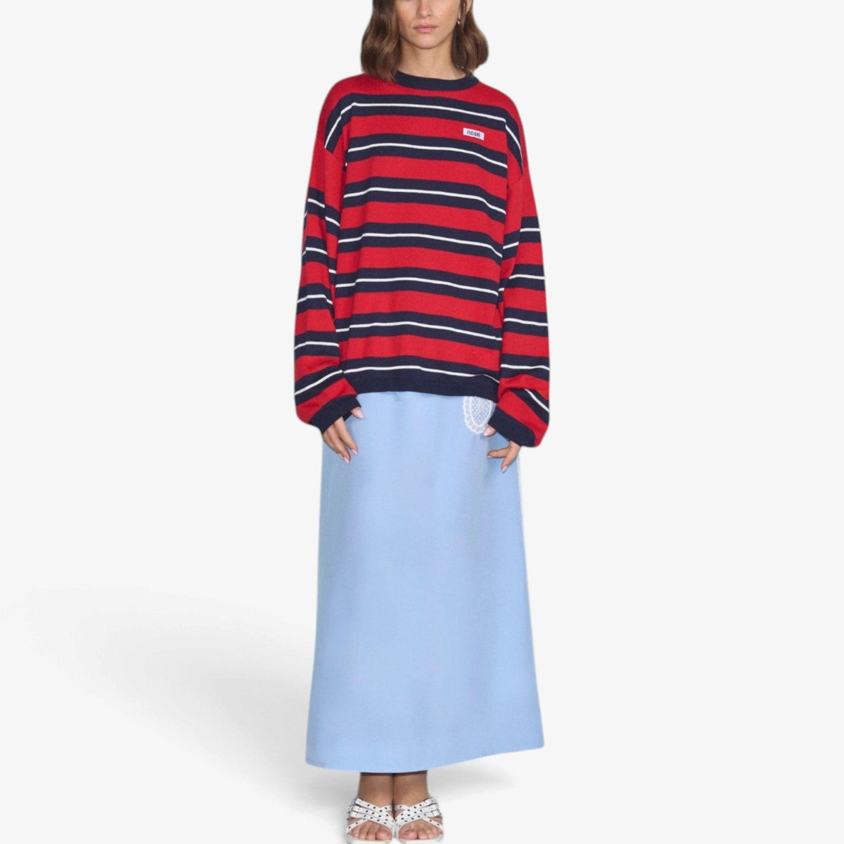 Pauline™ Avslappet genser med rund hals