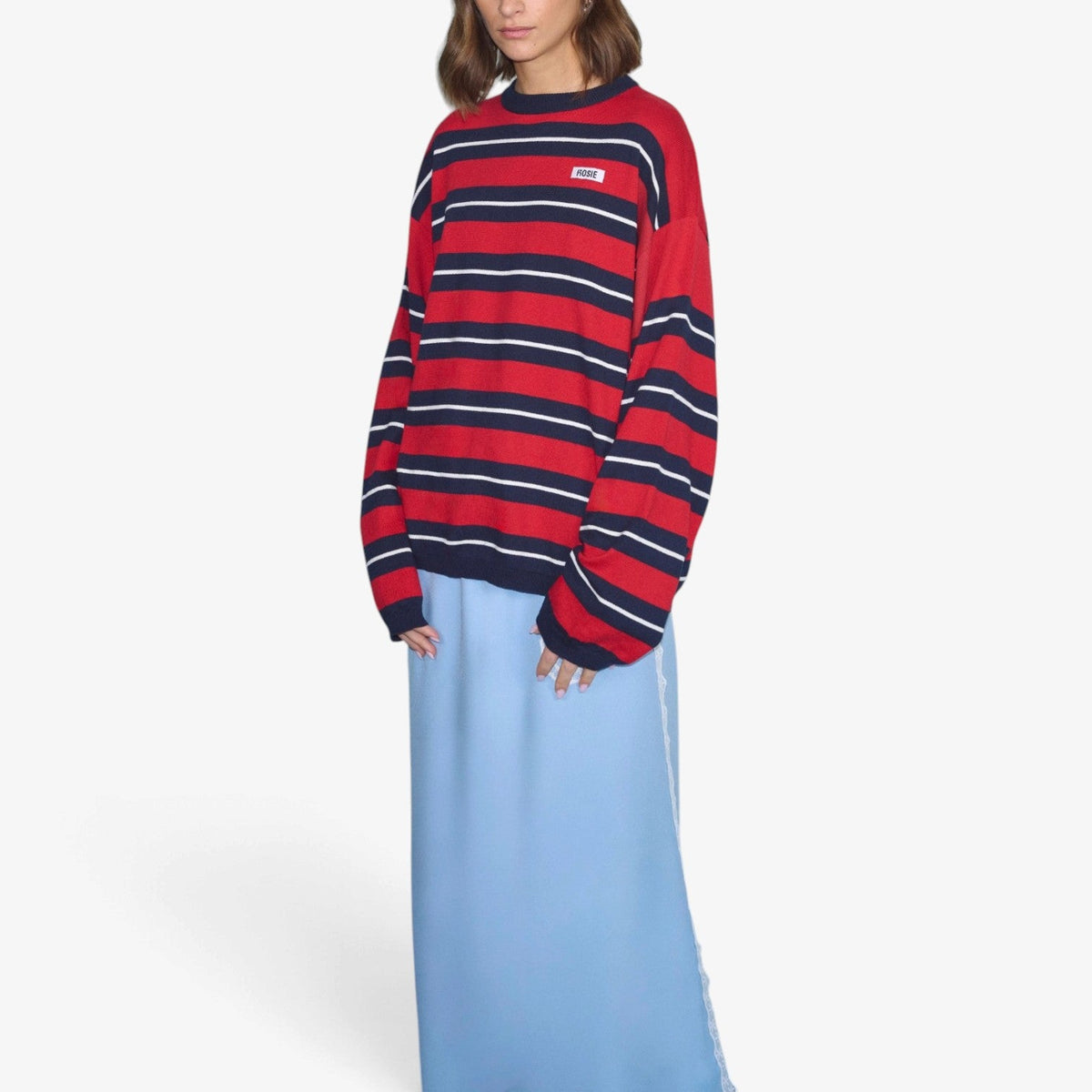 Pauline™ Avslappet genser med rund hals