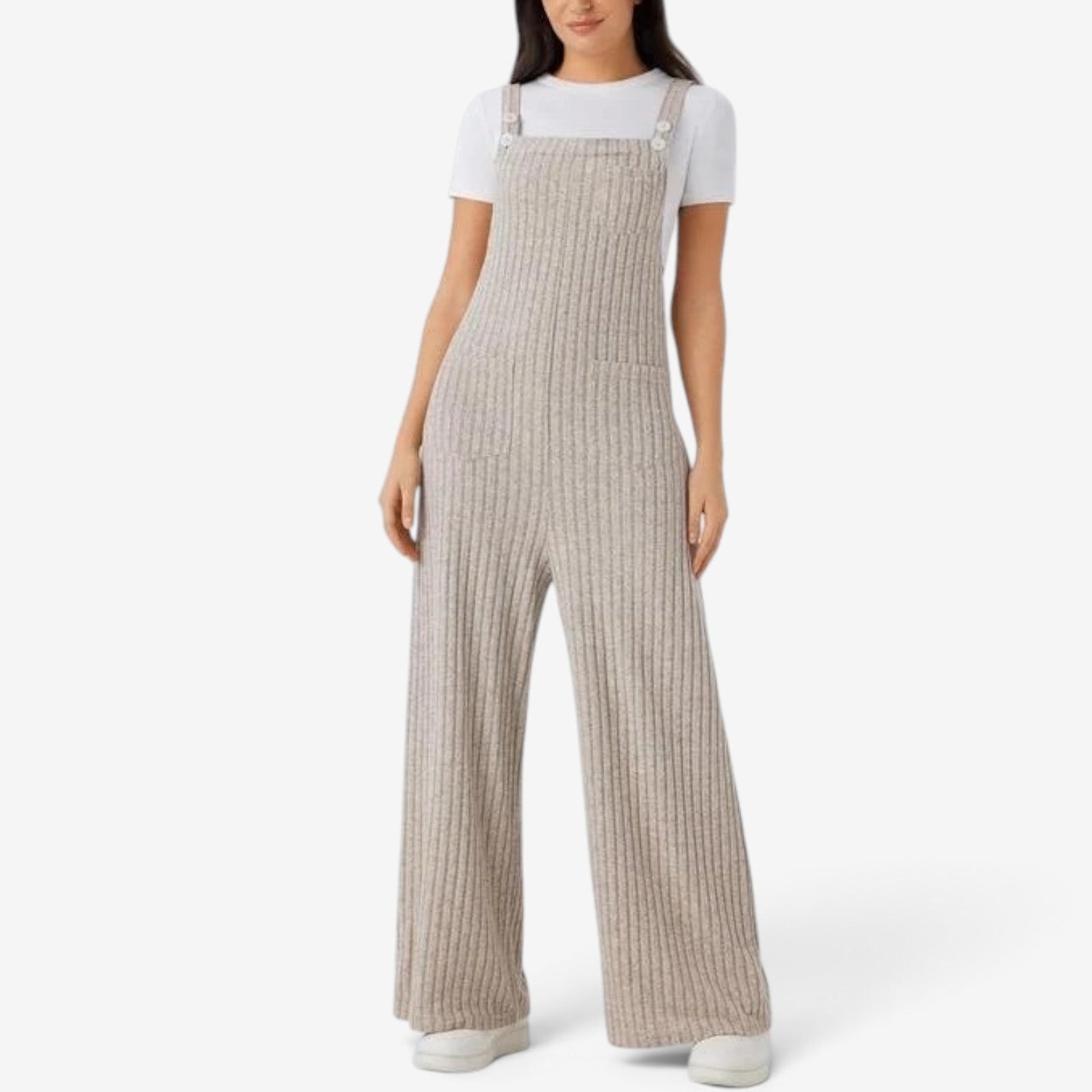 Ellaria™ Ribbet overall med vide ben