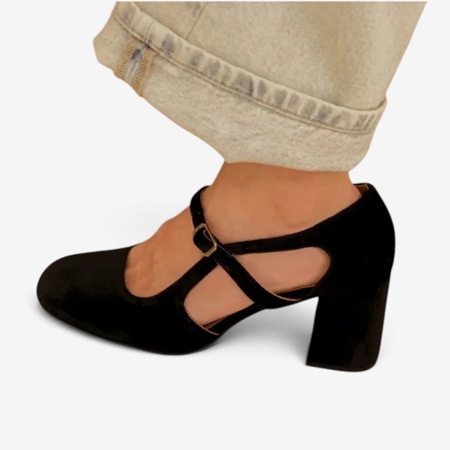 Arabella™ Fløyelspumps med hæl