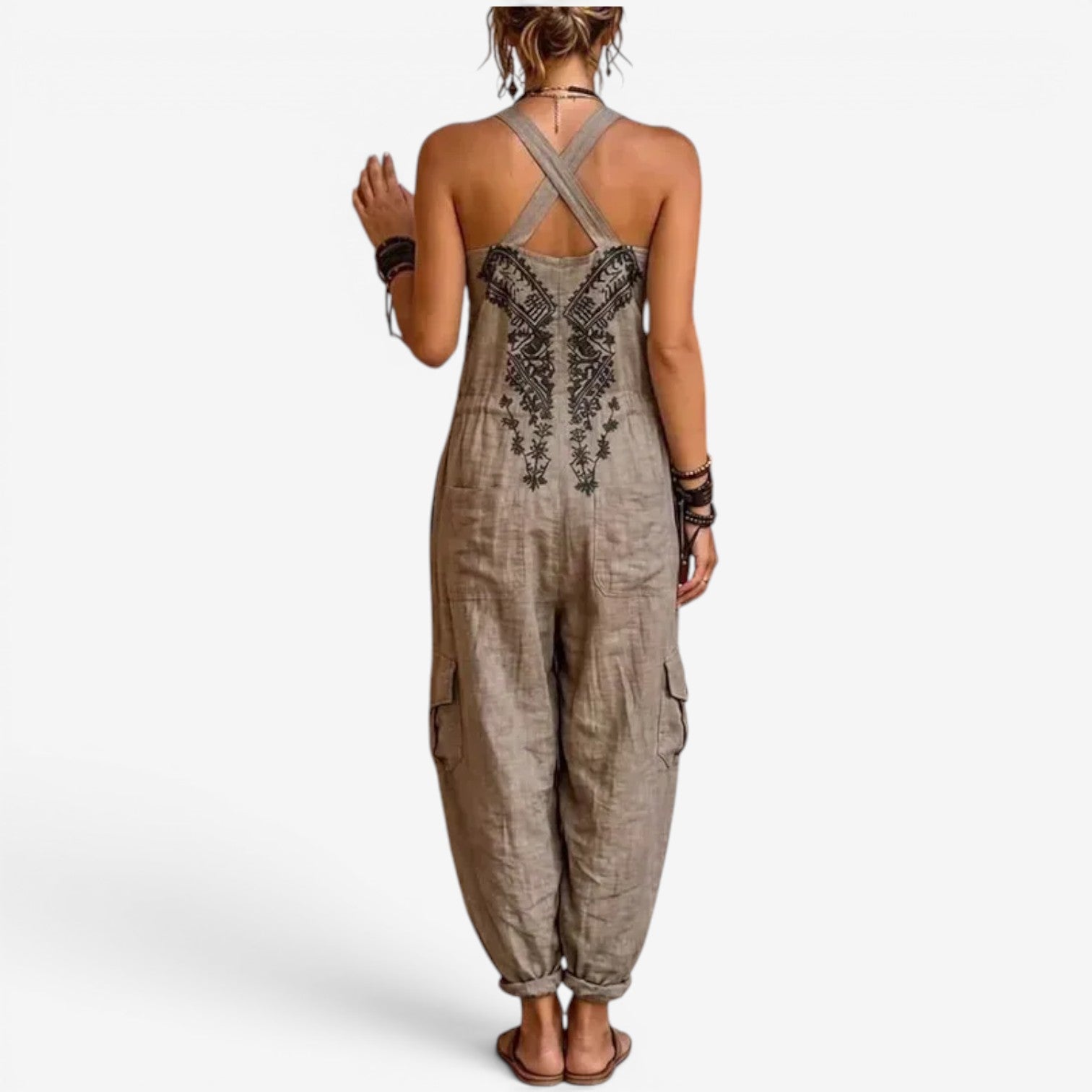 Emellia™ Jumpsuit i bohemsk stil