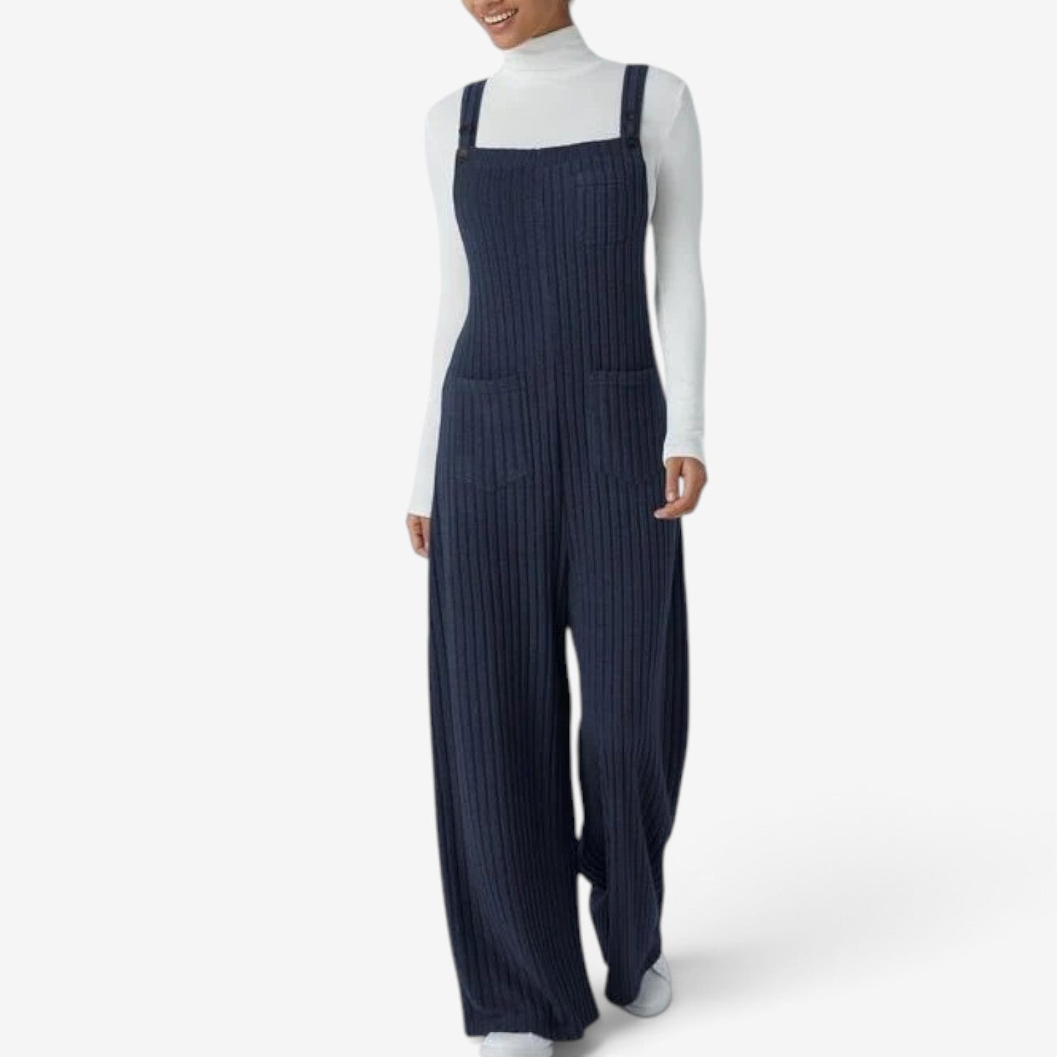 Ellaria™ Ribbet overall med vide ben